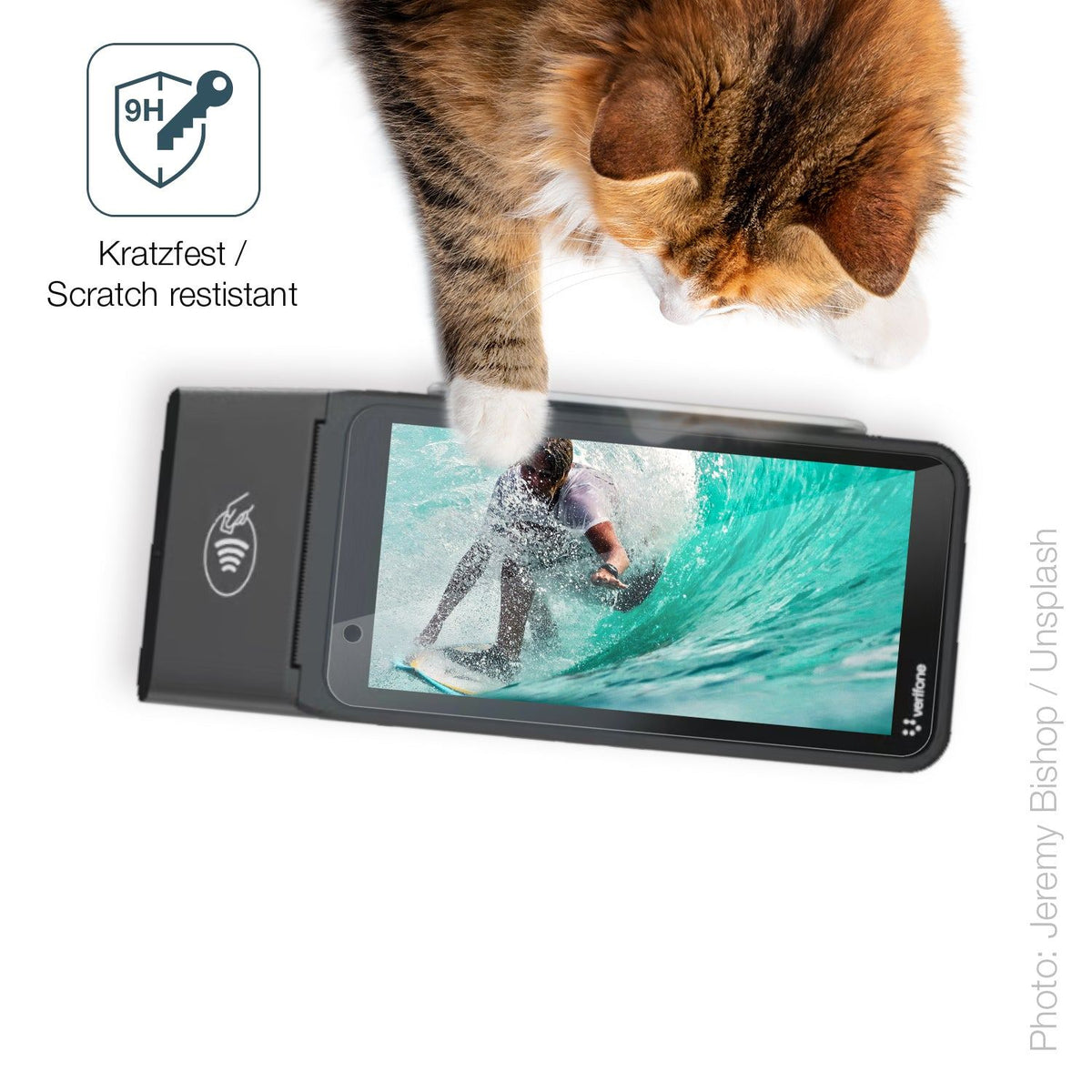 2x Screen Protector for Verifone V660p Flexible Glass 9H dipos