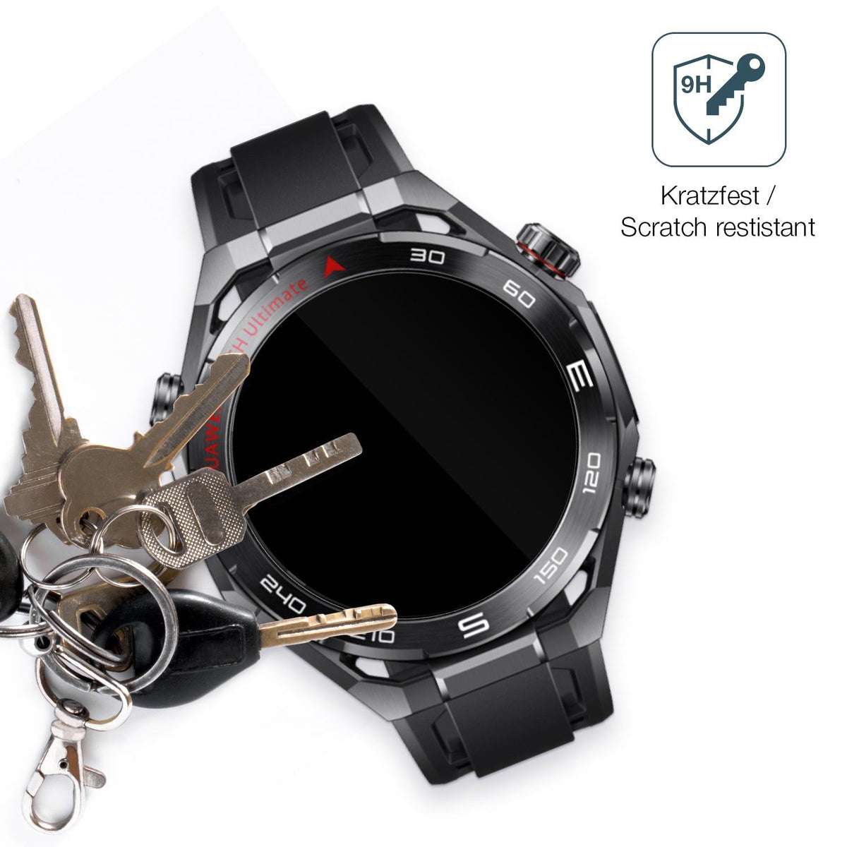2x Screen Protector for Huawei Watch Ultimate 2 Black Flexible Glass 9H dipos
