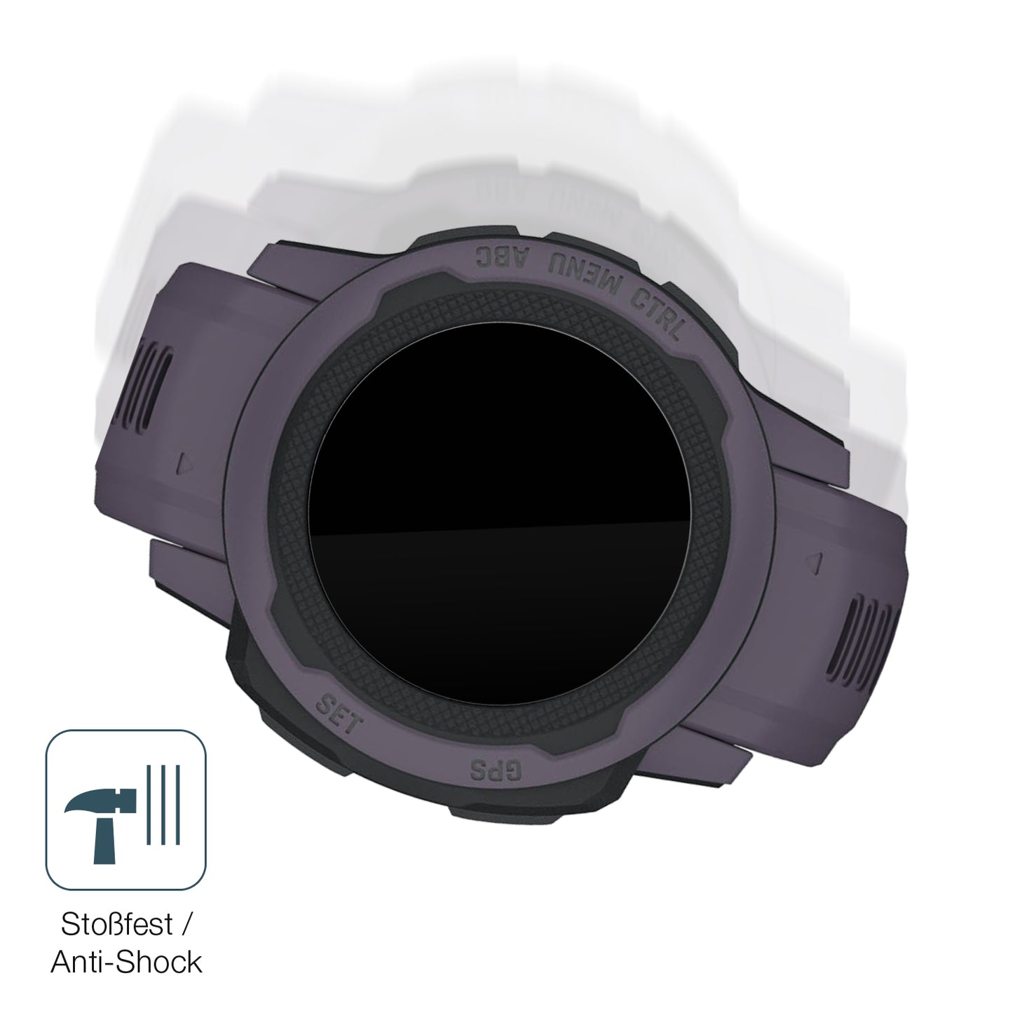Schutz gegen Kratzer auf dem Garmin Instinct 2S (45mm) Glas durch Schlüssel, Stöße gegen die Tischkante oder Stürze