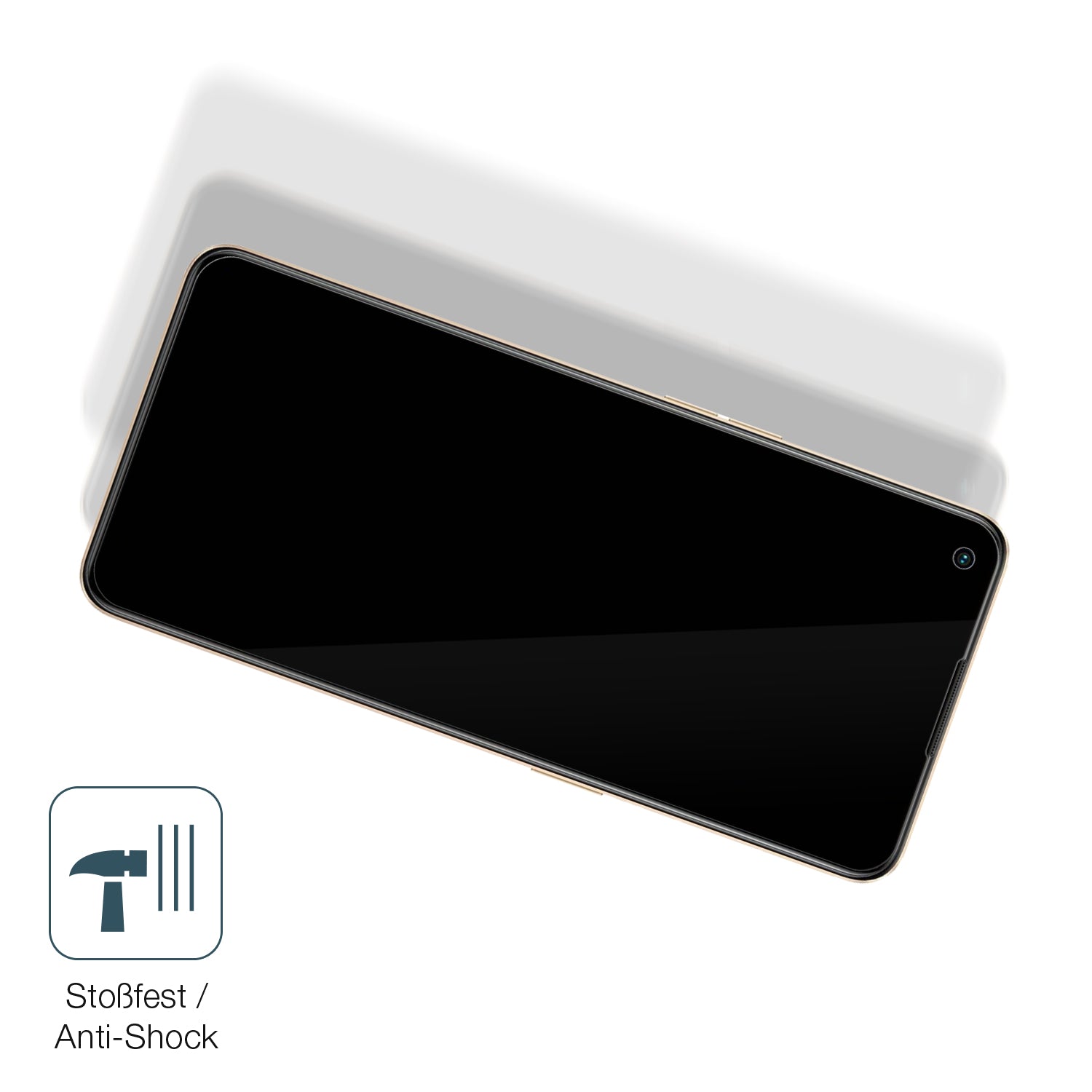 Schutz gegen Kratzer auf dem Oppo F21 Pro Glas durch Schlüssel, Stöße gegen die Tischkante oder Stürze
