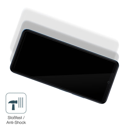 Schutz gegen Kratzer auf dem Xiaomi Redmi Note 11T Pro Plus Glas durch Schlüssel, Stöße gegen die Tischkante oder Stürze
