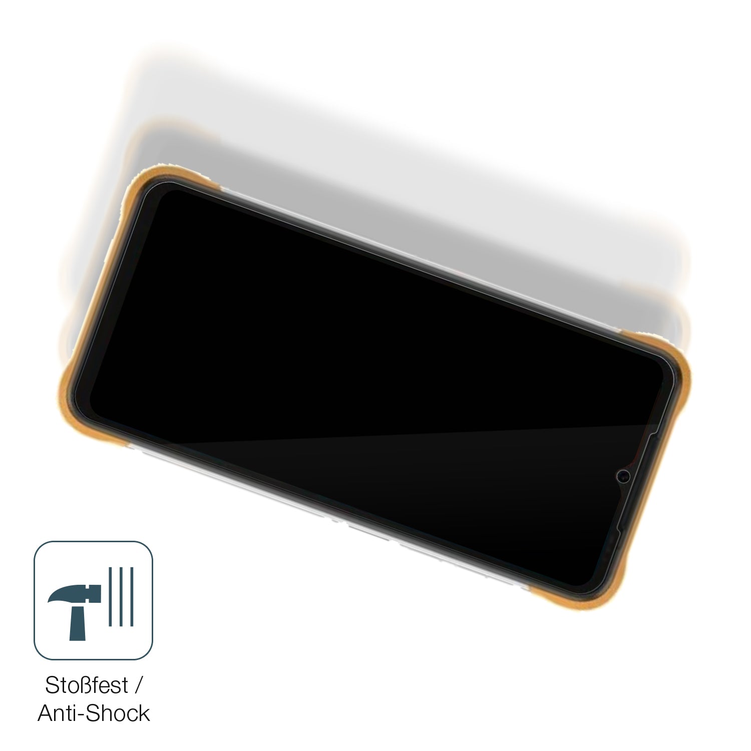 Schutz gegen Kratzer auf dem Umidigi Bison X10 Glas durch Schlüssel, Stöße gegen die Tischkante oder Stürze