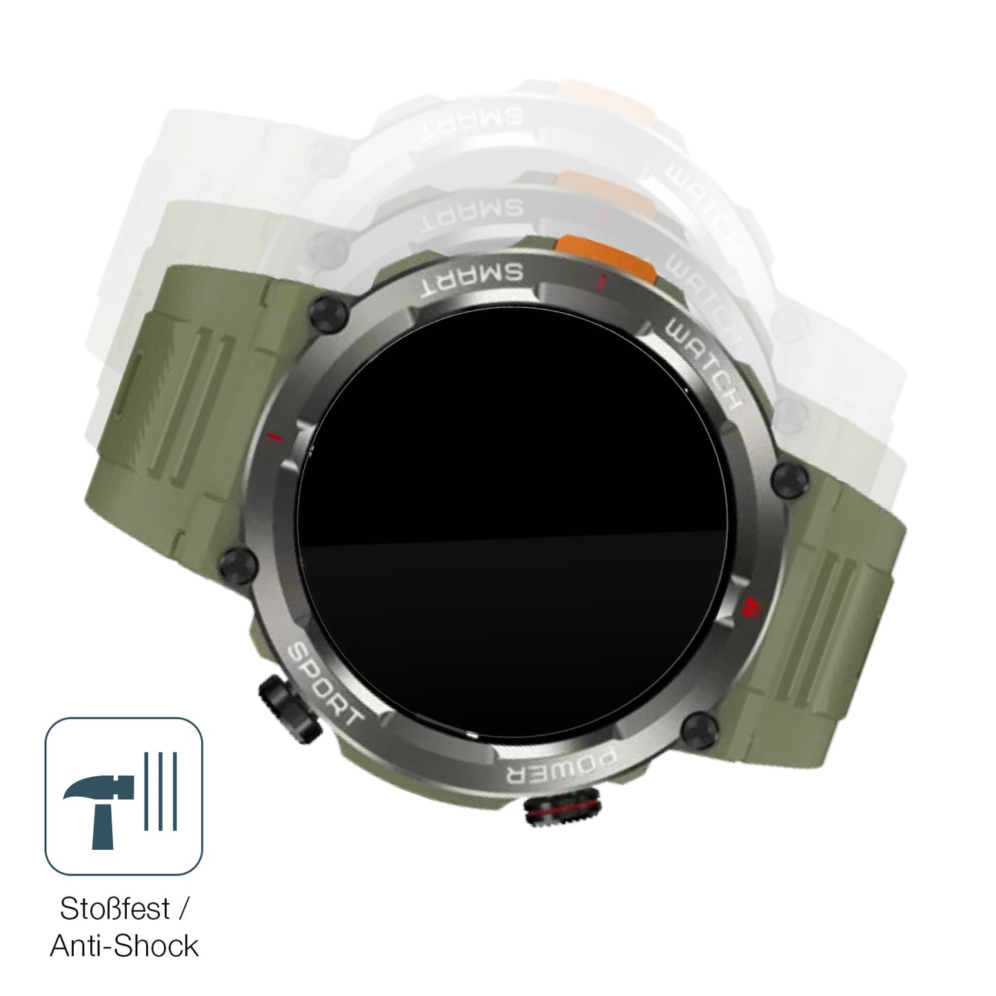 2x 9H Schutzfolie für Blackview W50 Pro Smartwatch 1.45 Zoll Panzerfolie