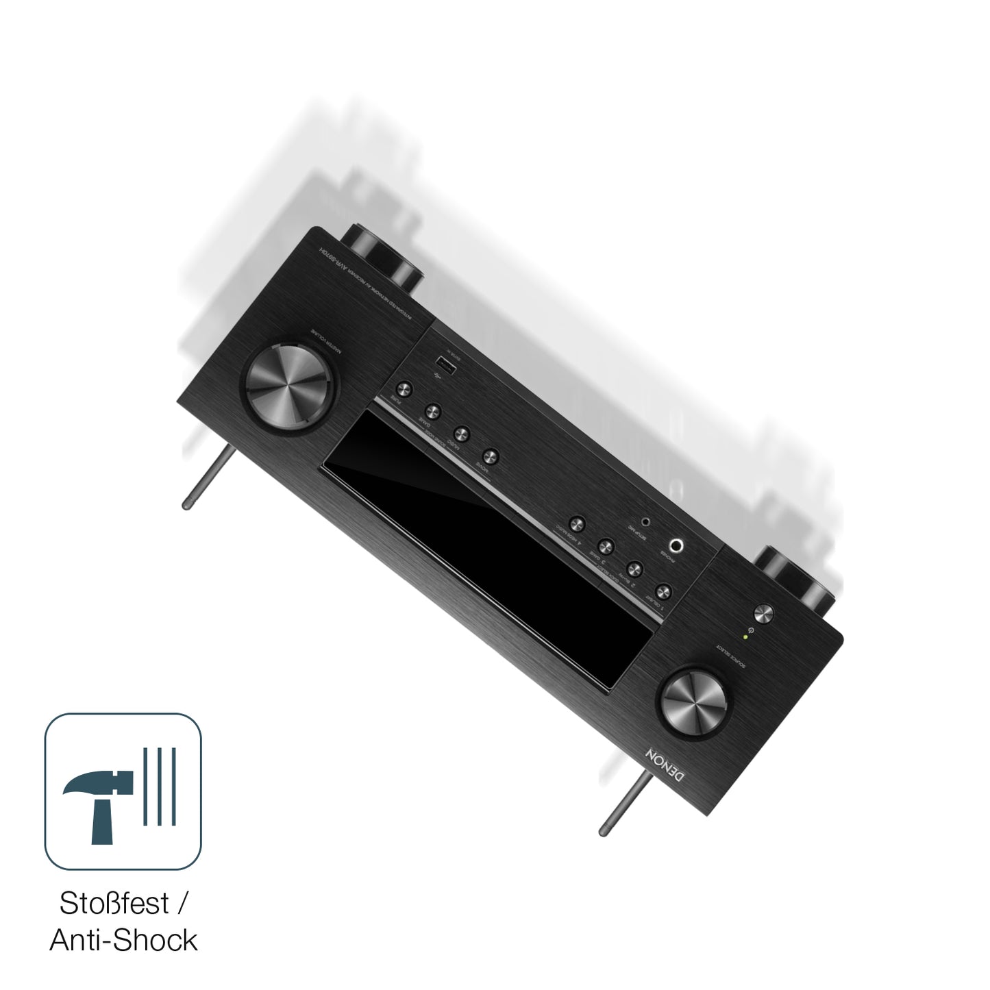 2x 9H Schutzfolie für Denon AVR-X1800HDAB Panzerfolie