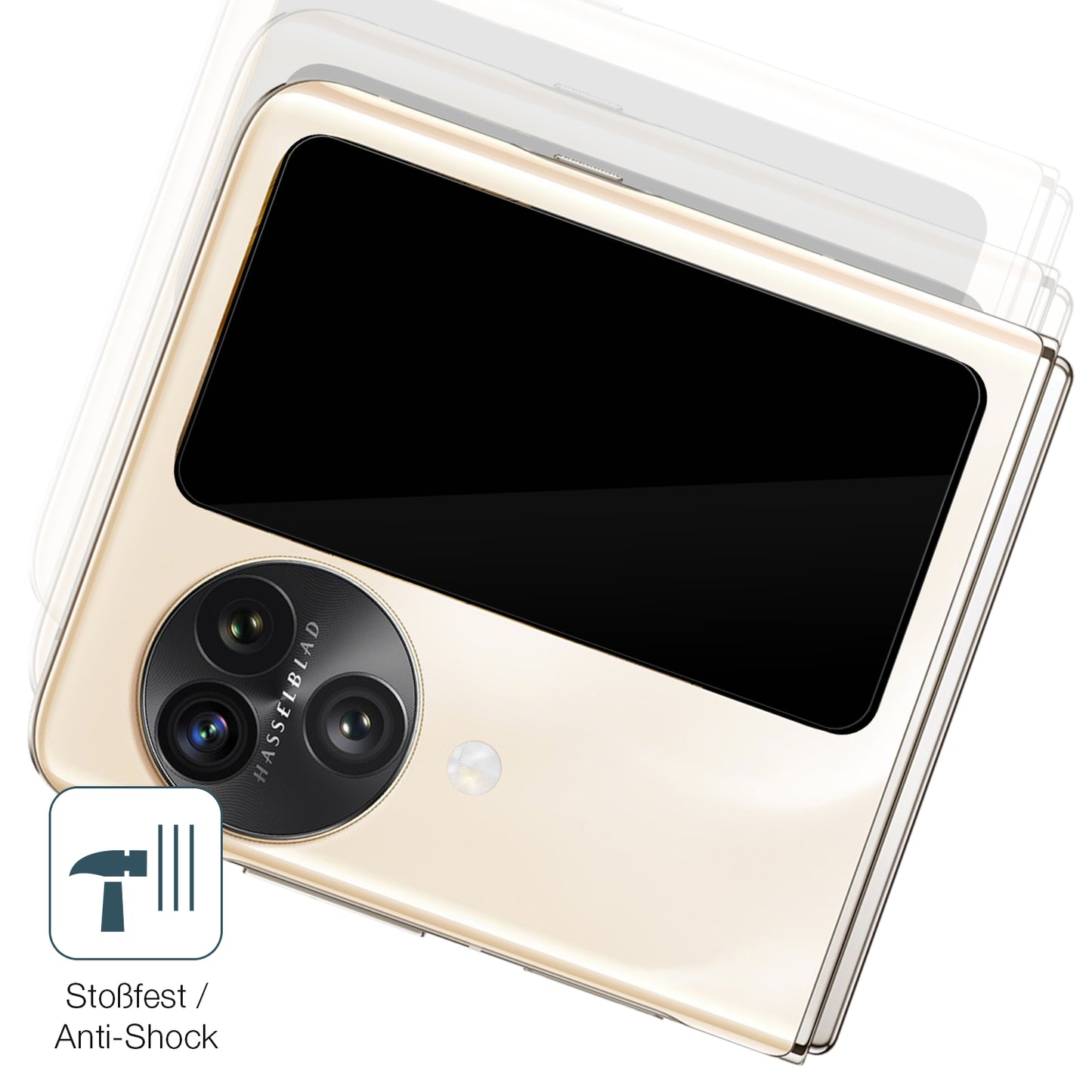 2x 9H Schutzfolie für Oppo Find N3 Flip Aussenseite Panzerfolie