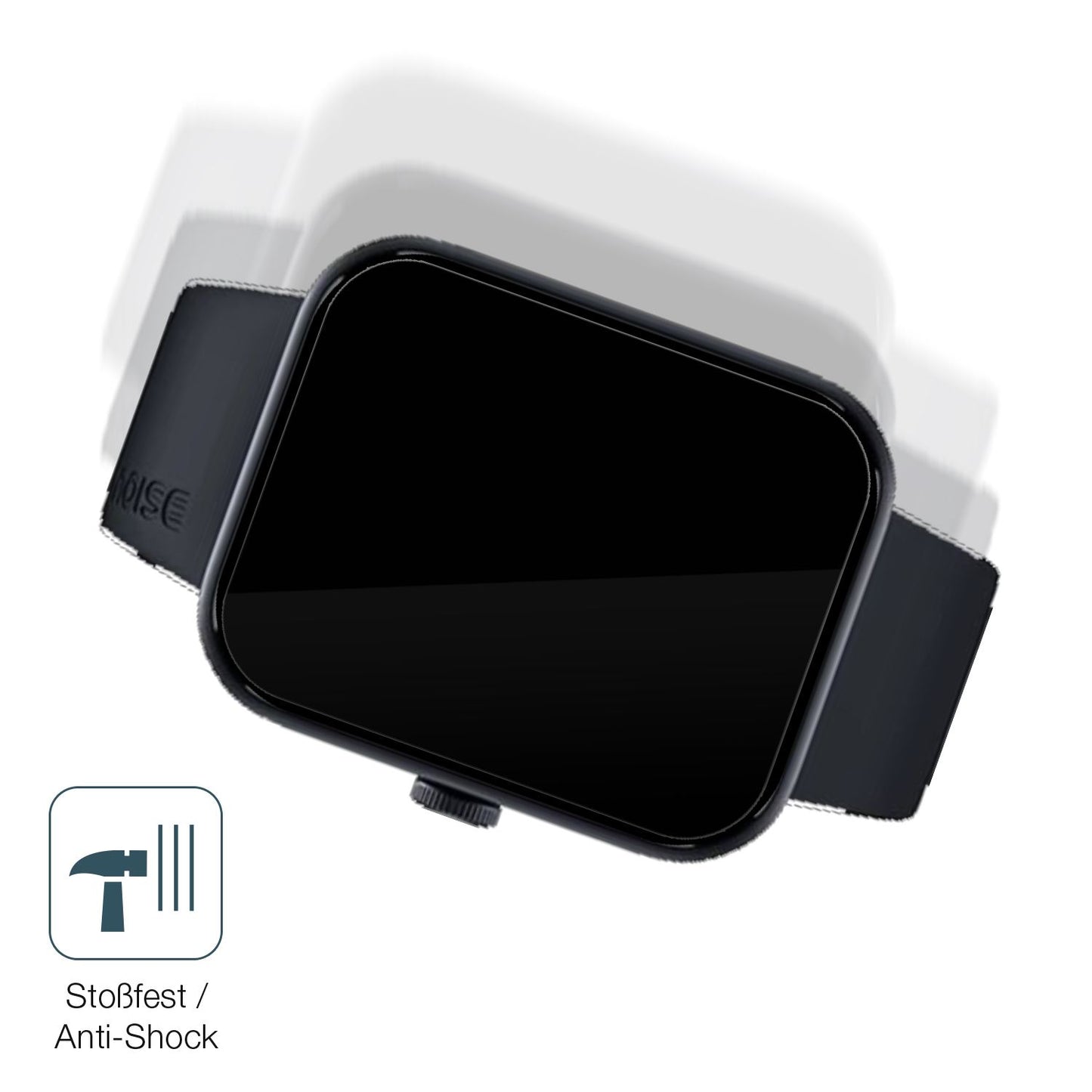 Schutz gegen Kratzer auf dem Noise ColorFit Pulse Go Buzz Glas durch Schlüssel, Stöße gegen die Tischkante oder Stürze