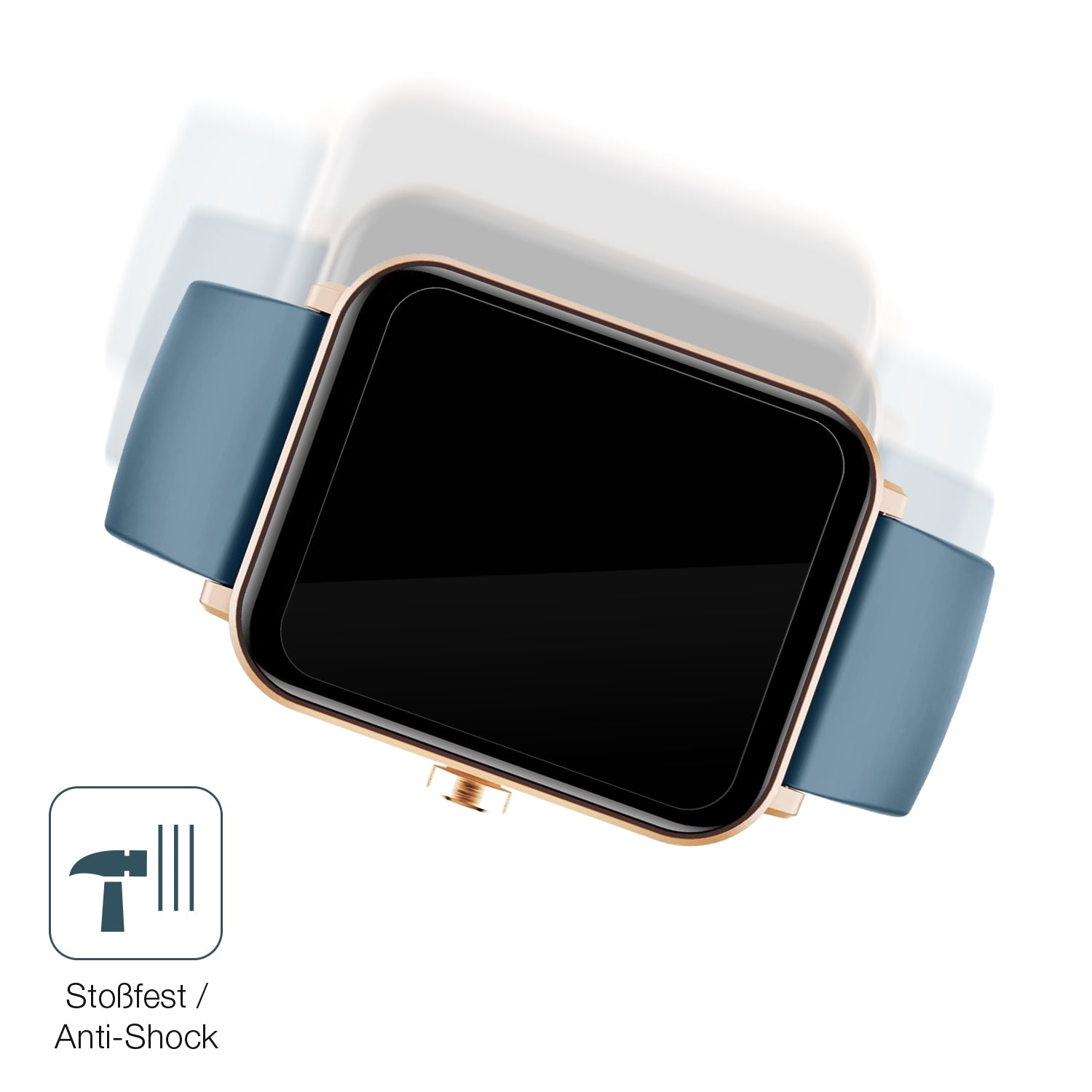 Schutz gegen Kratzer auf dem Huakua G50 Smartwatch Glas durch Schlüssel, Stöße gegen die Tischkante oder Stürze