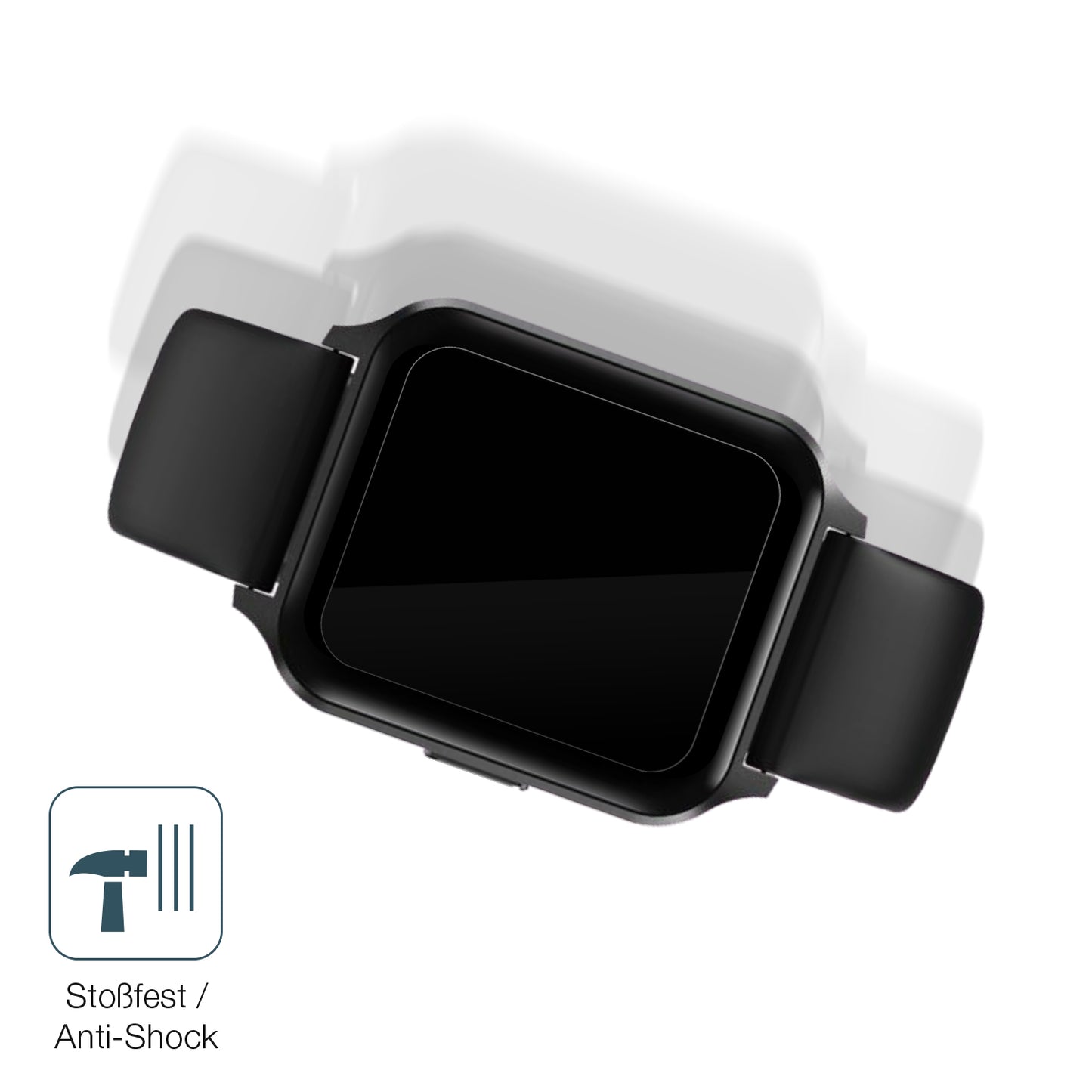 Schutz gegen Kratzer auf dem Touchelex 1,52 Zoll Smartwatch Glas durch Schlüssel, Stöße gegen die Tischkante oder Stürze