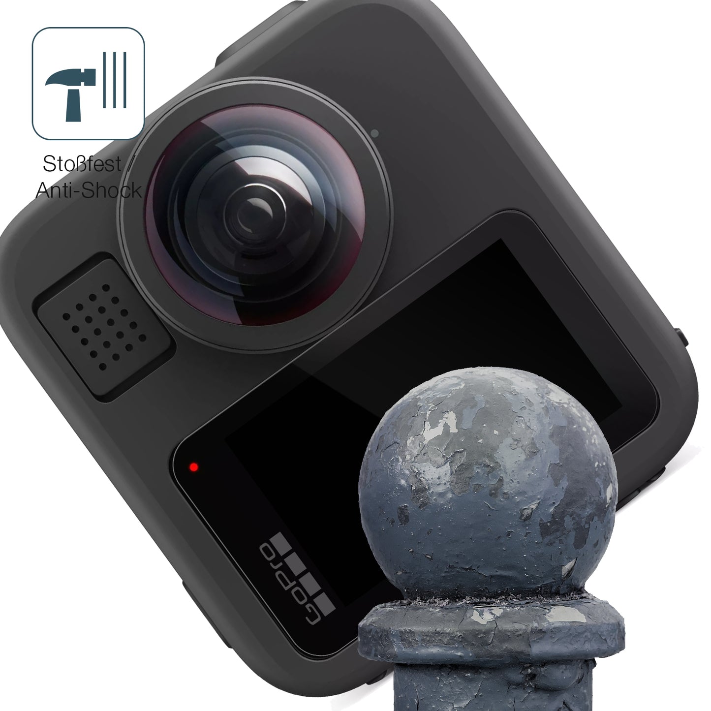 2x 9H Schutzfolie für GoPro Max 2 Panzerfolie