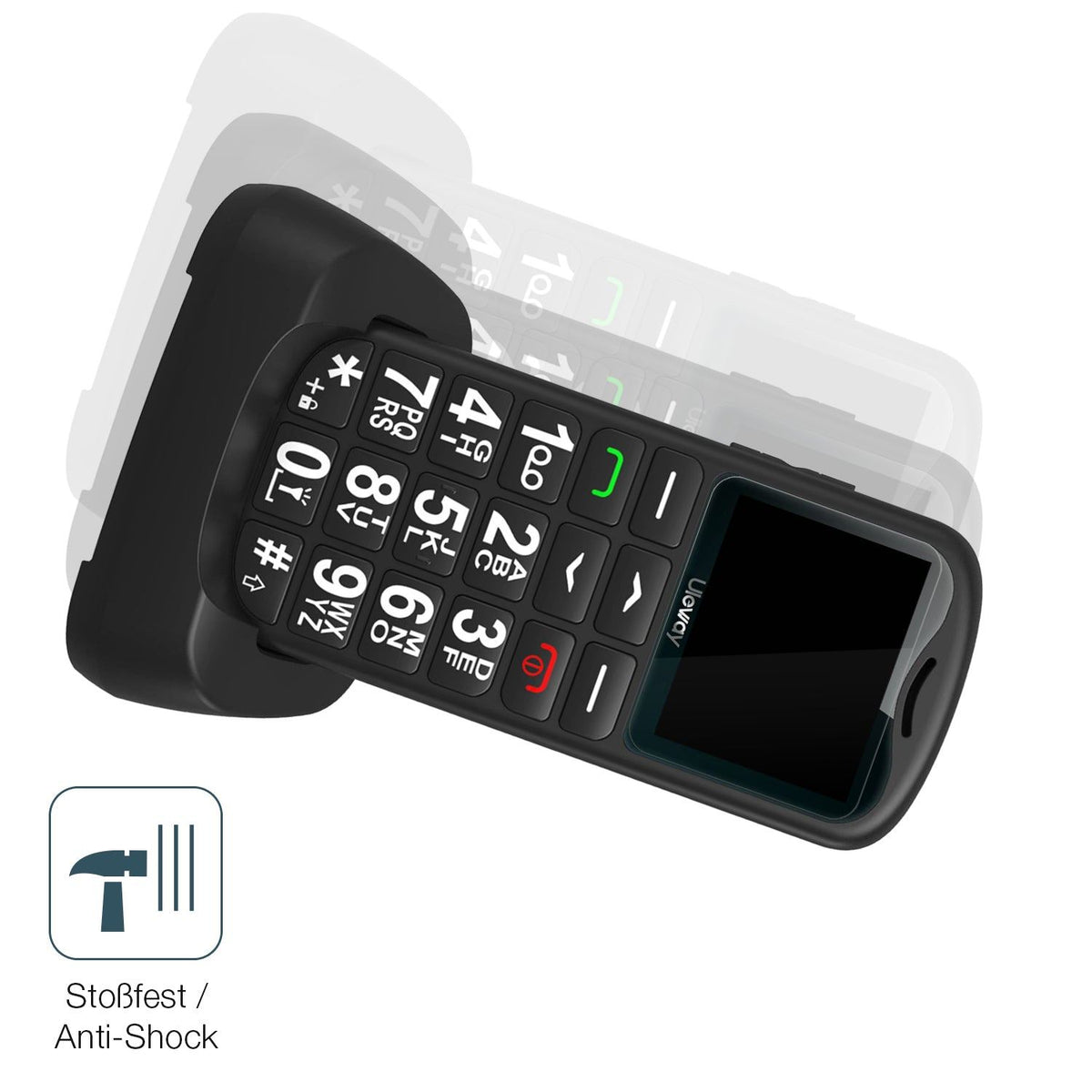 2x Screen Protector for Uleway Seniorenhandy Flexible Glass 9H dipos