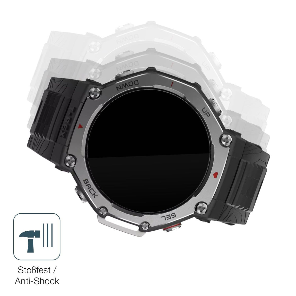 2x Screen Protector for Amazfit T-Rex 3 Flexible Glass 9H dipos