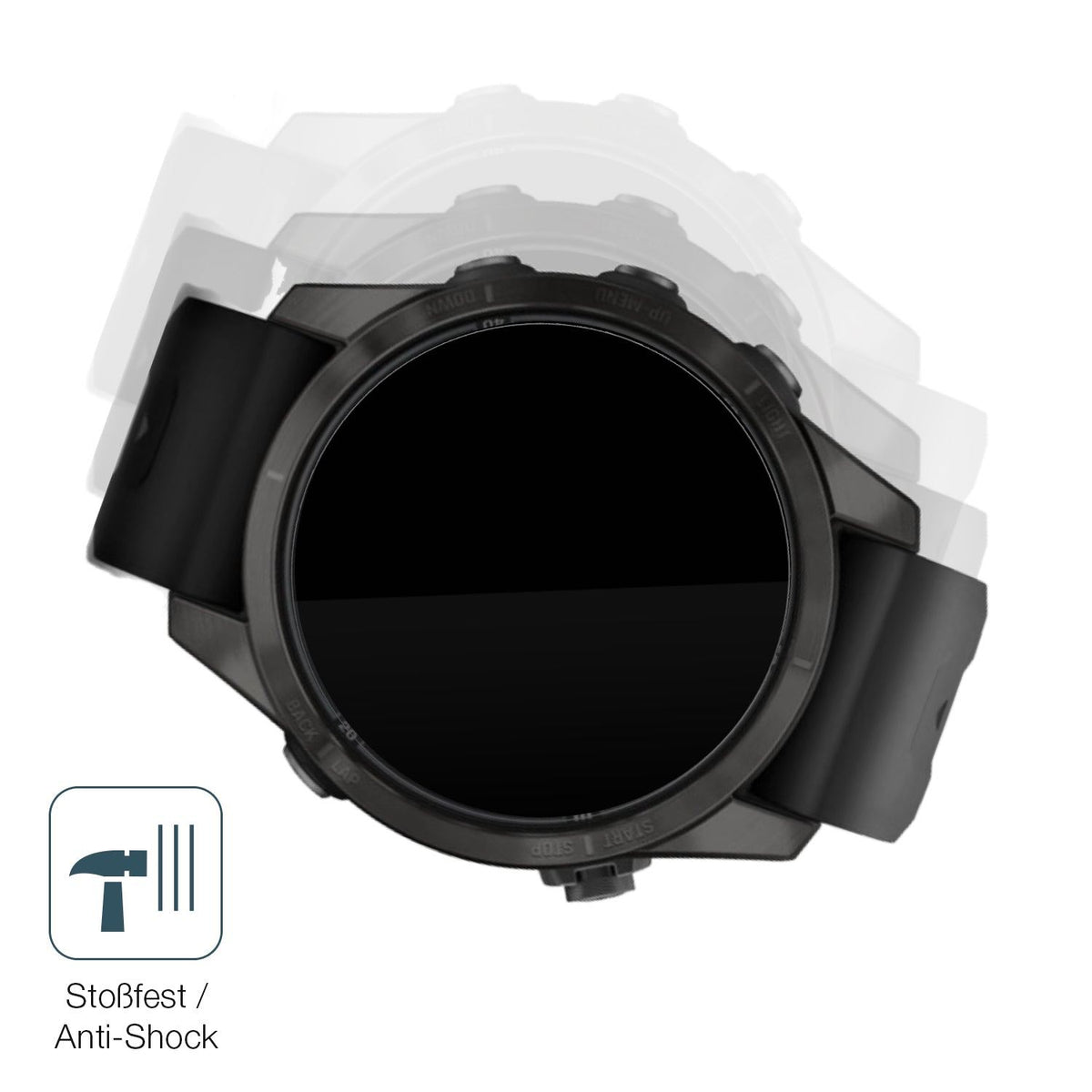 2x Screen Protector for Garmin Fenix 7s Pro 51mm Flexible Glass 9H dipos