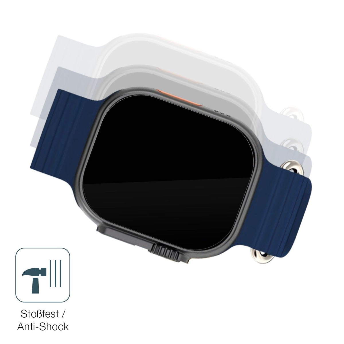 2x Screen Protector for Kiano Watch Solid Flexible Glass 9H dipos