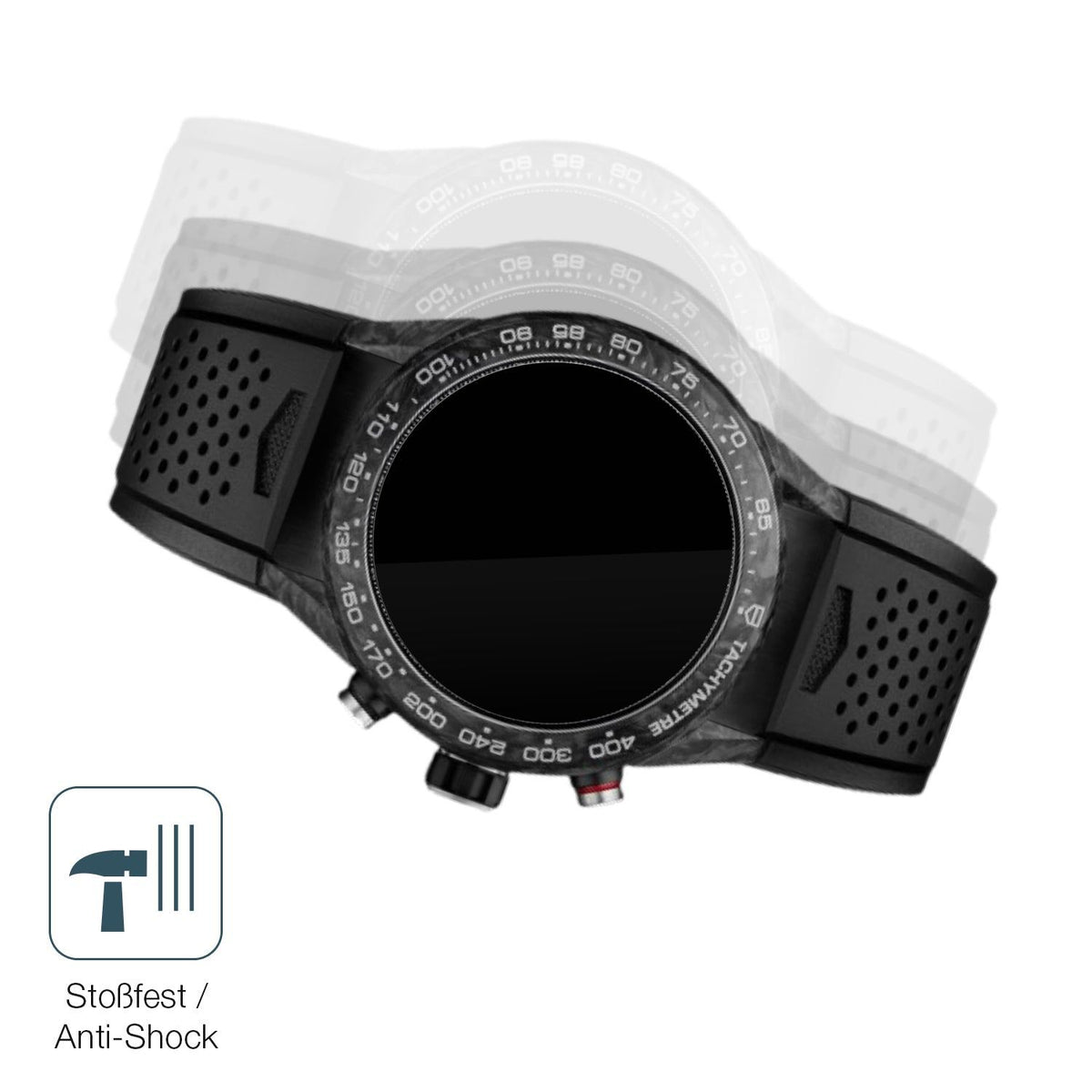 2x Screen Protector for Tag Heuer Carrera 45mm Flexible Glass 9H dipos