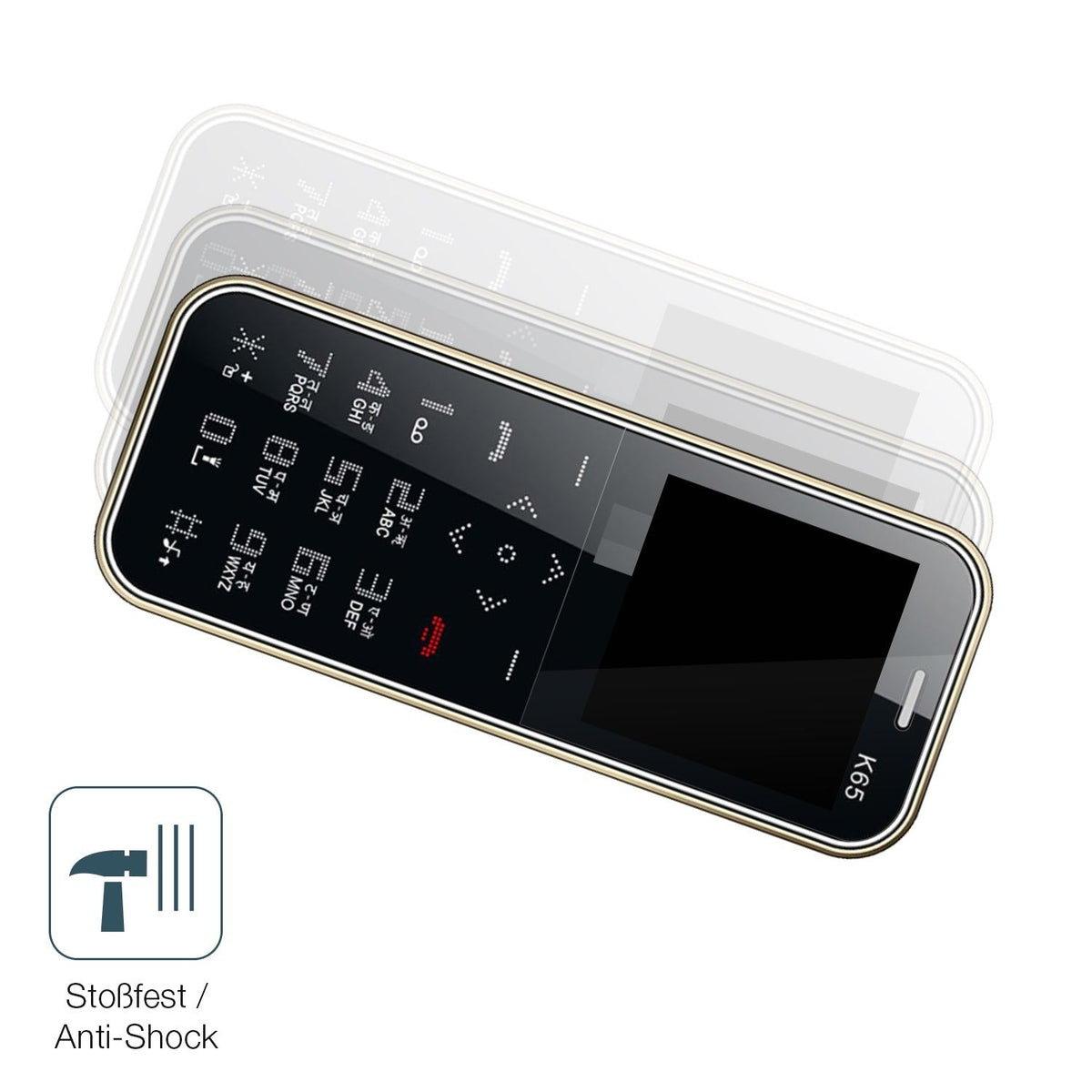 2x Screen Protector for I Kall K65 Card Flexible Glass 9H dipos