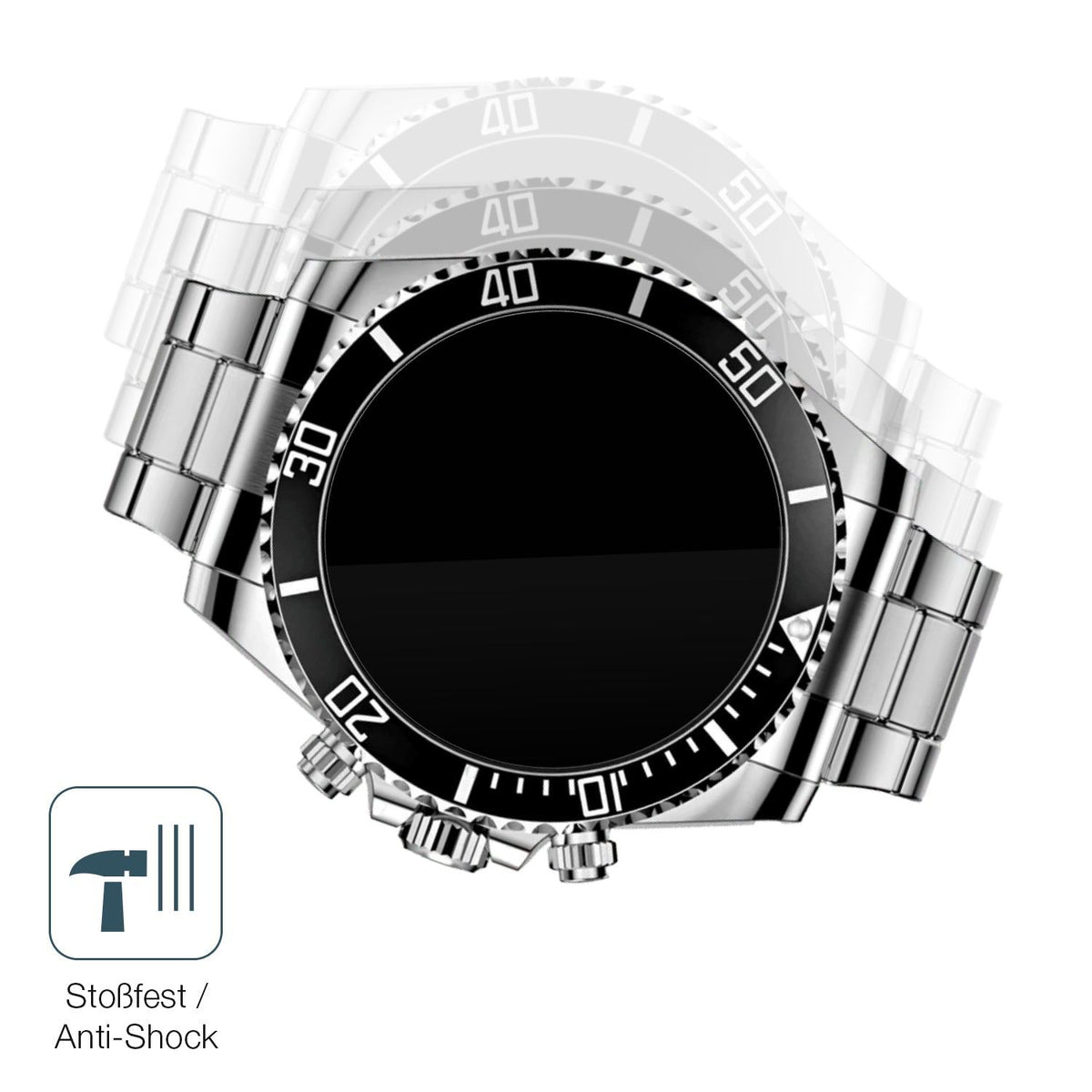 2x Screen Protector for Nexos Pro Smartwatch Flexible Glass 9H dipos