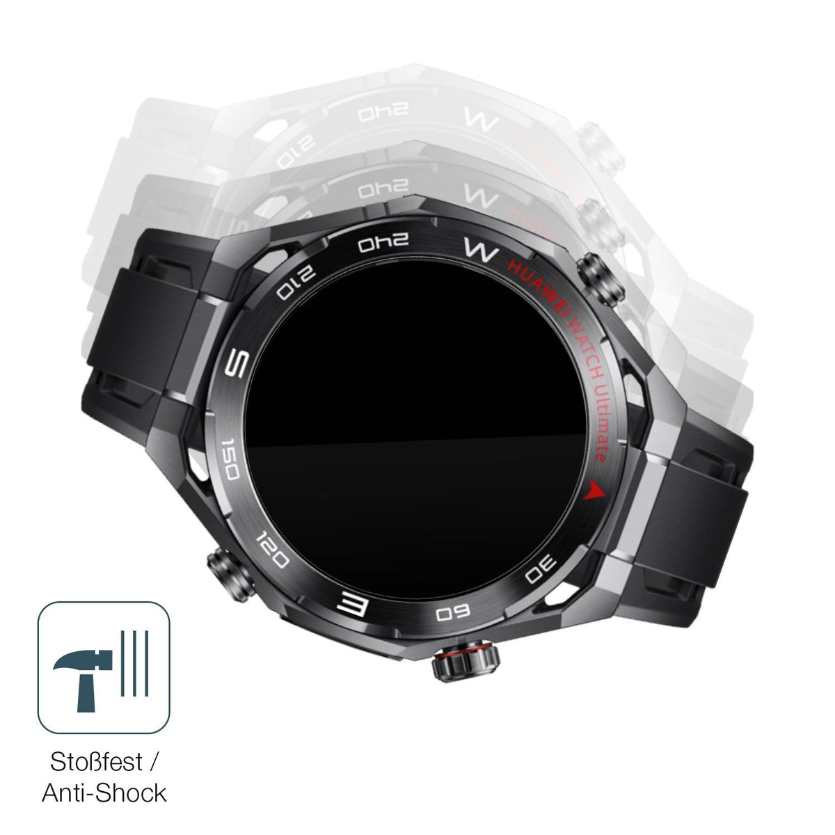 2x Screen Protector for Huawei Watch Ultimate 2 Black Flexible Glass 9H dipos