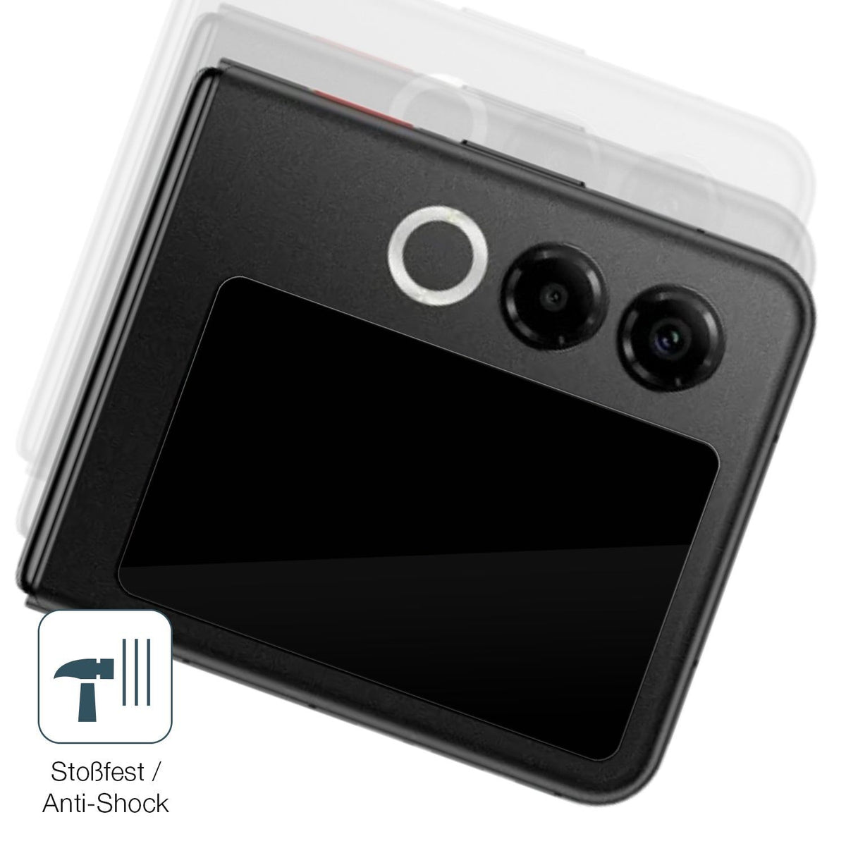 2x Screen Protector for Nubia ZTE Flip 2 5G Außenseite Flexible Glass 9H dipos