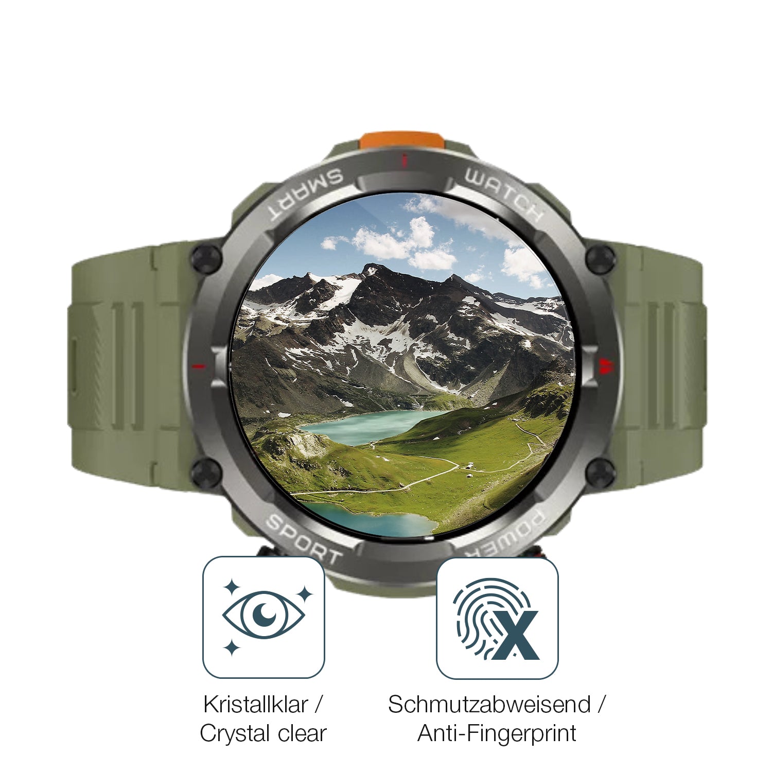 Schutz gegen Kratzer auf dem Blackview W50 Pro Smartwatch 1.45 Zoll Glas durch Schlüssel oder Ähnliches