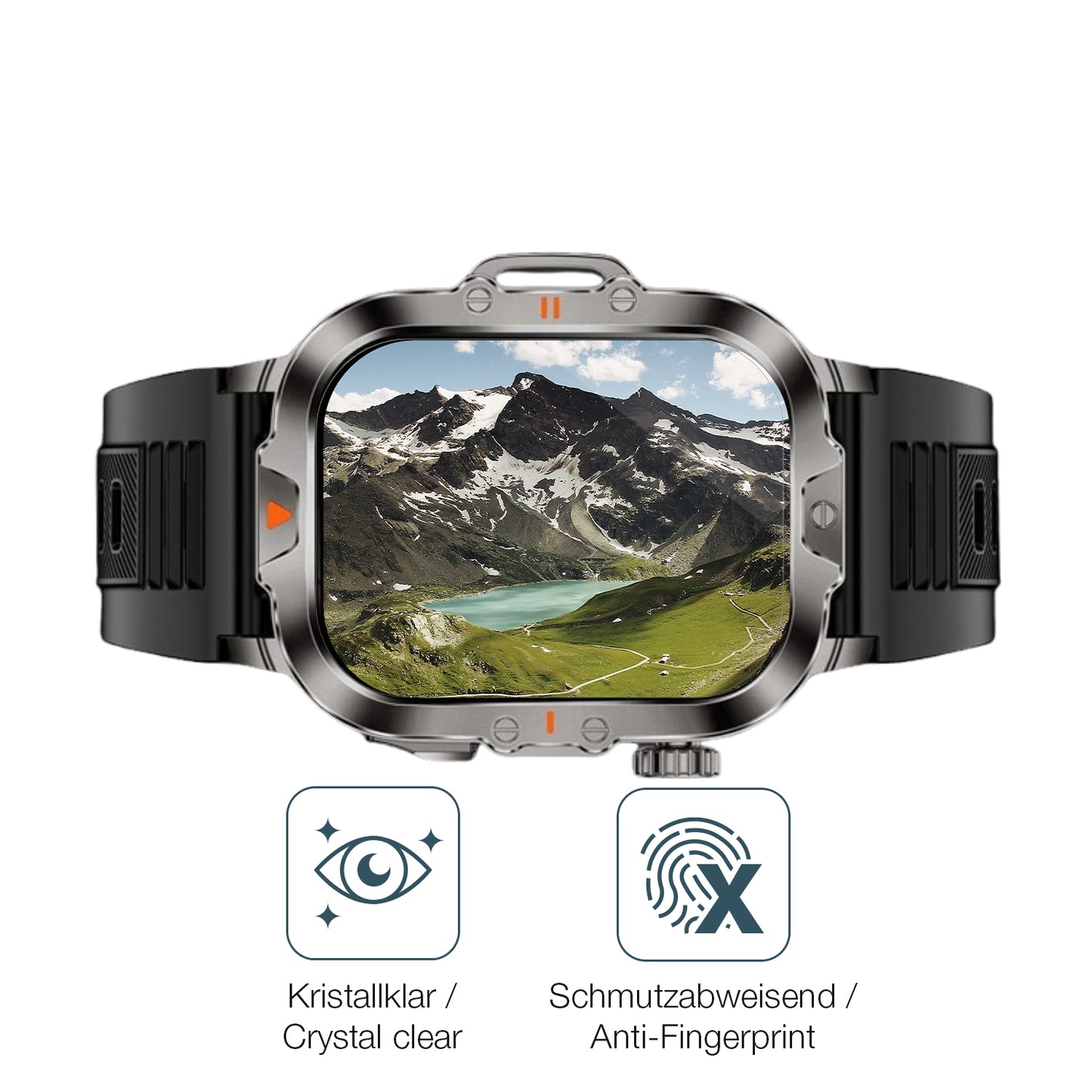 Schutz gegen Kratzer auf dem VicBou 2.01 Zoll Smartwatch Glas durch Schlüssel oder Ähnliches