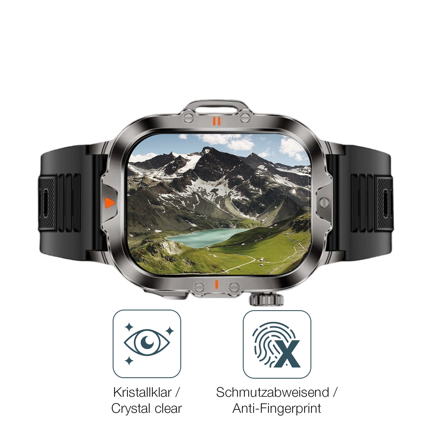 Schutz gegen Kratzer auf dem VicBou 2.01 Zoll Smartwatch Glas durch Schlüssel oder Ähnliches