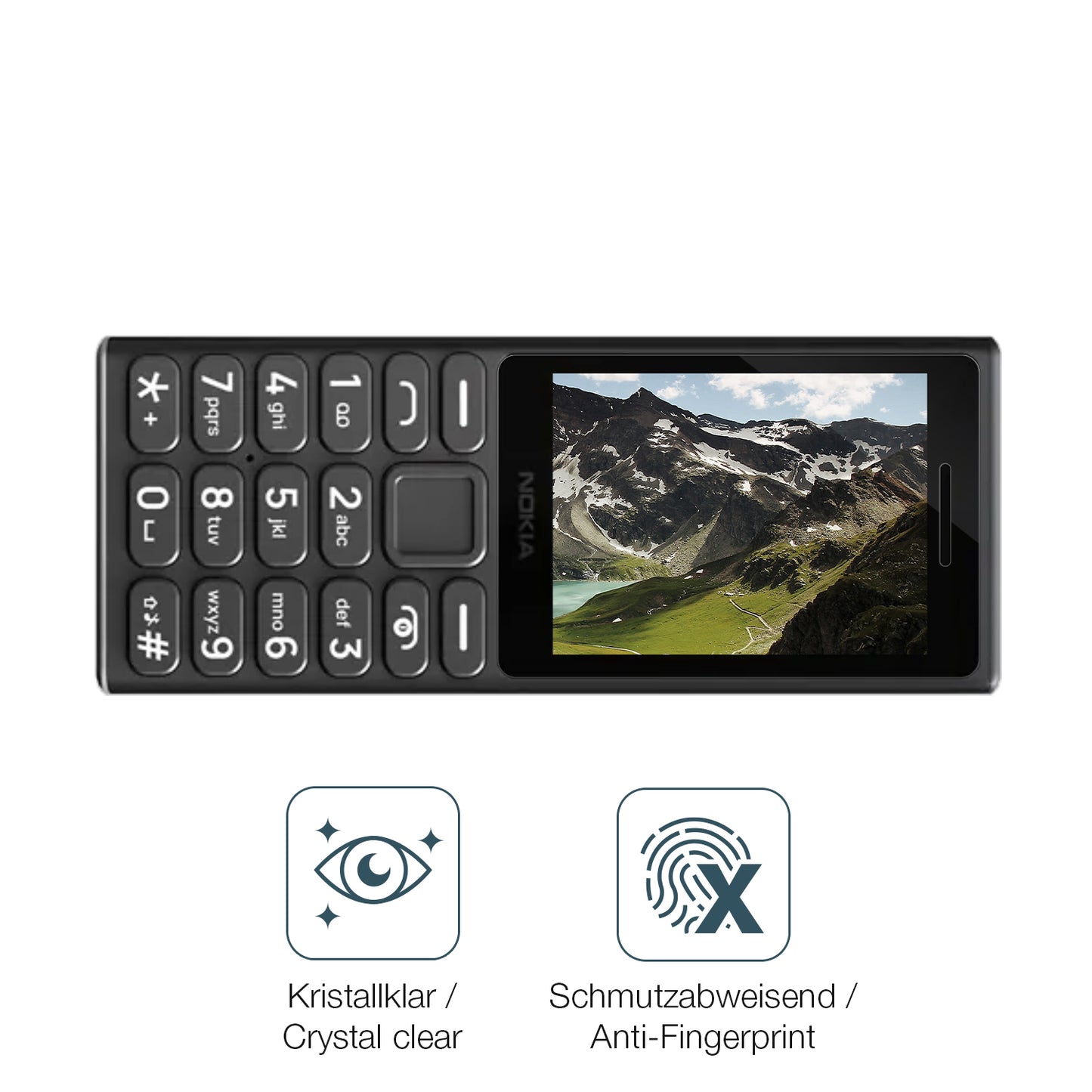 Flexible TPU-Folie passend zugeschnitten für Nokia 105 4G 2024, vollständige Abdeckung