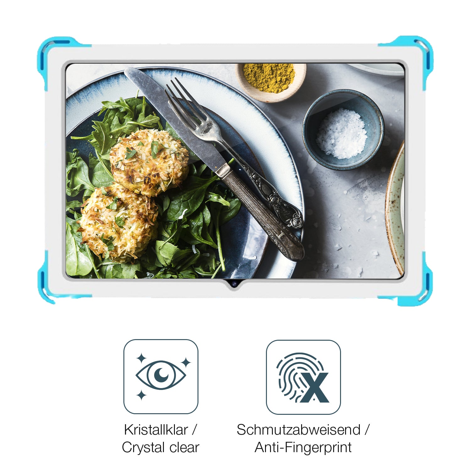 Schutz gegen Kratzer auf dem Contixo K102 10 Zoll Kinder Tab Glas durch Schlüssel oder Ähnliches