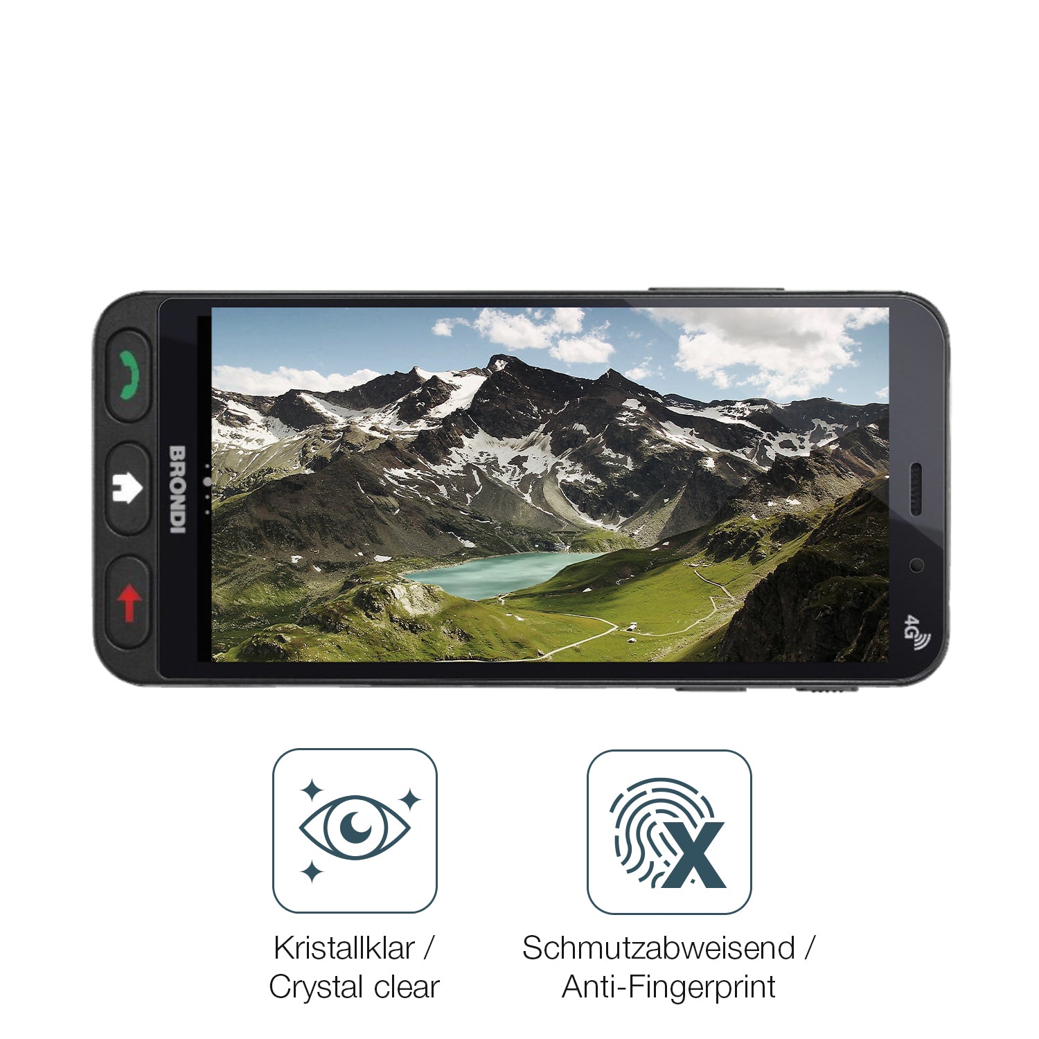 Schutz gegen Kratzer auf dem Brondi Amico Vero 4G Glas durch Schlüssel oder Ähnliches