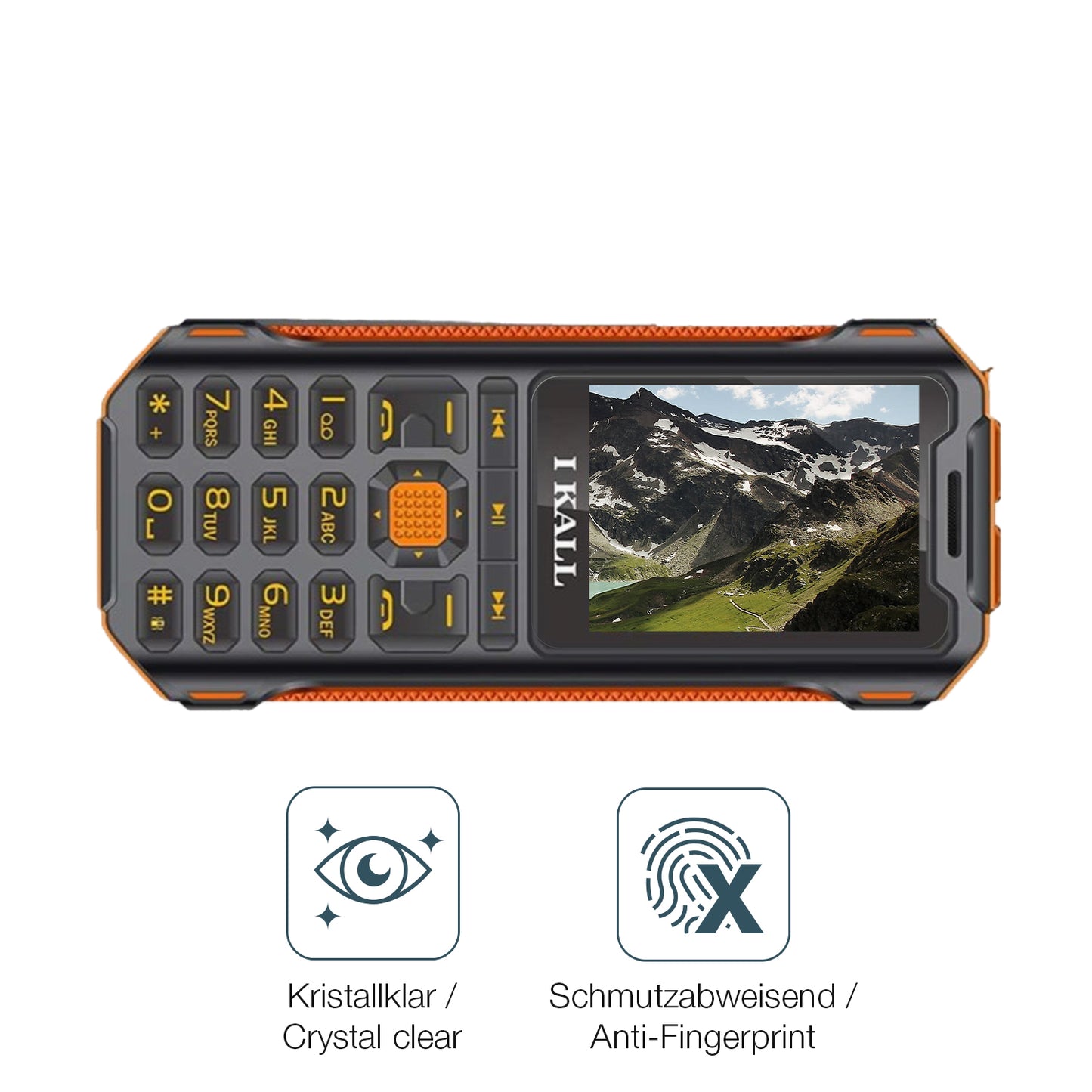 2x 9H Schutzfolie für I Kall K99 Pro Rugged Panzerfolie