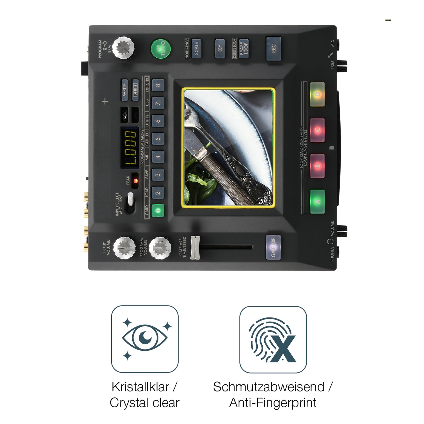 2x Schutzfolie klar für Korg Kaossilator Pro Plus Display-Schutzfolie