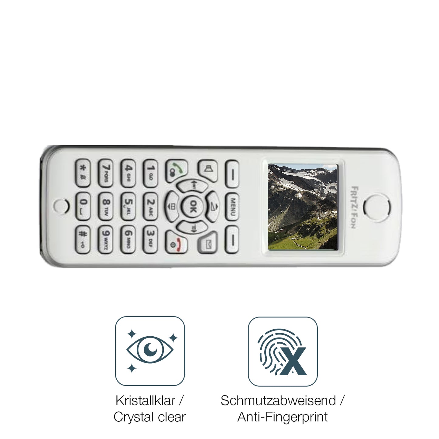 2x 9H Schutzfolie für FRITZ! FON M2 Dect Panzerfolie