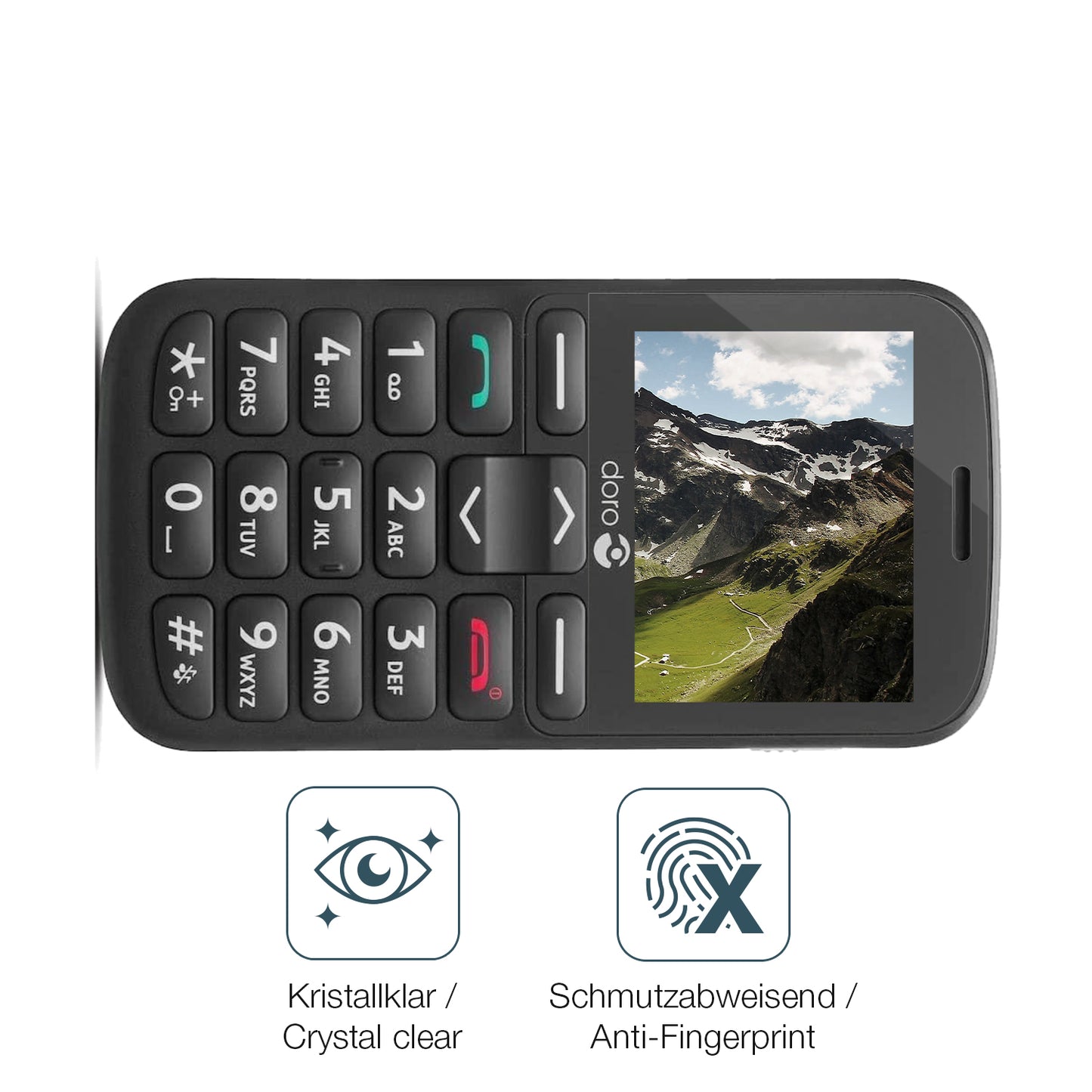 4x Schutzfolie klar für Doro 1380 Display-Schutzfolie
