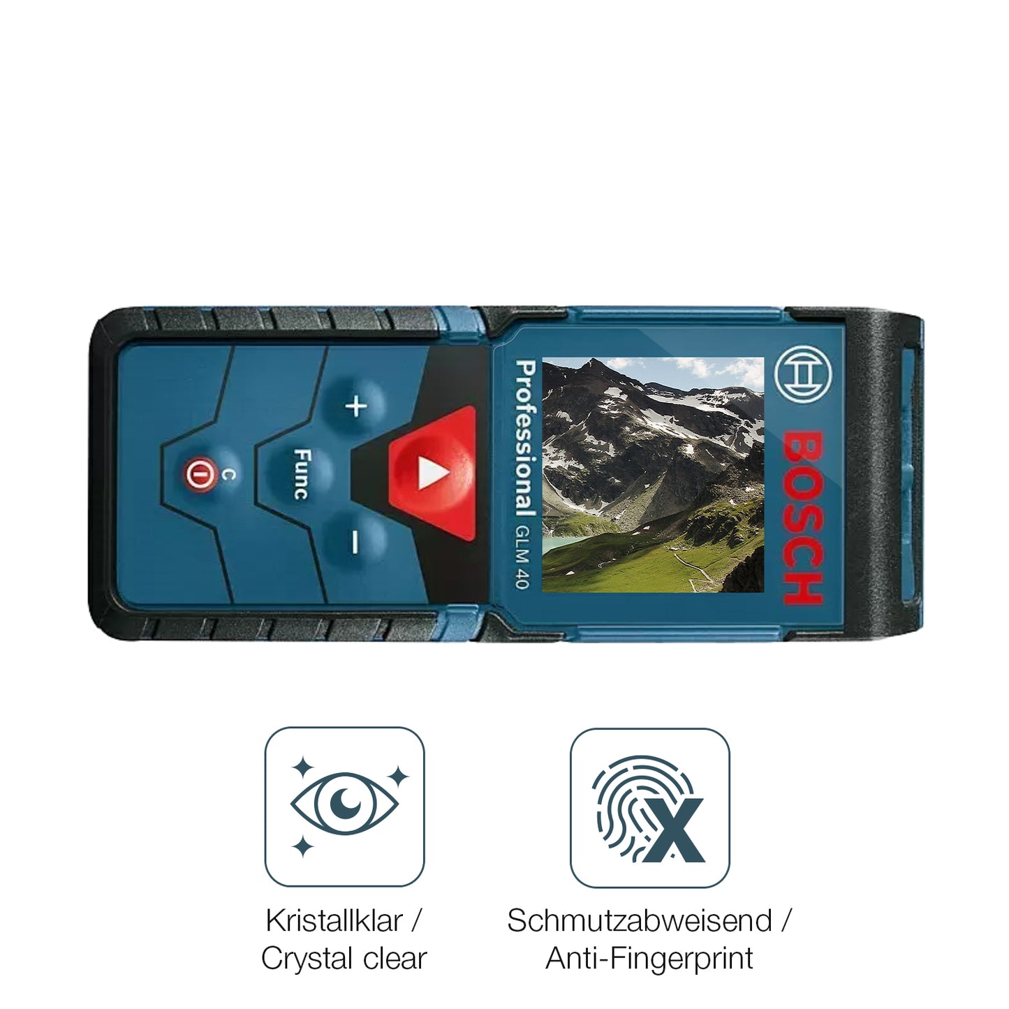 4x Screen Protector for Bosch Professional Laser GLM 40 Protection Crystal