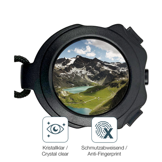 Schutz gegen Kratzer auf dem Stoptec Stoppuhr HC-5 Glas durch Schlüssel oder Ähnliches