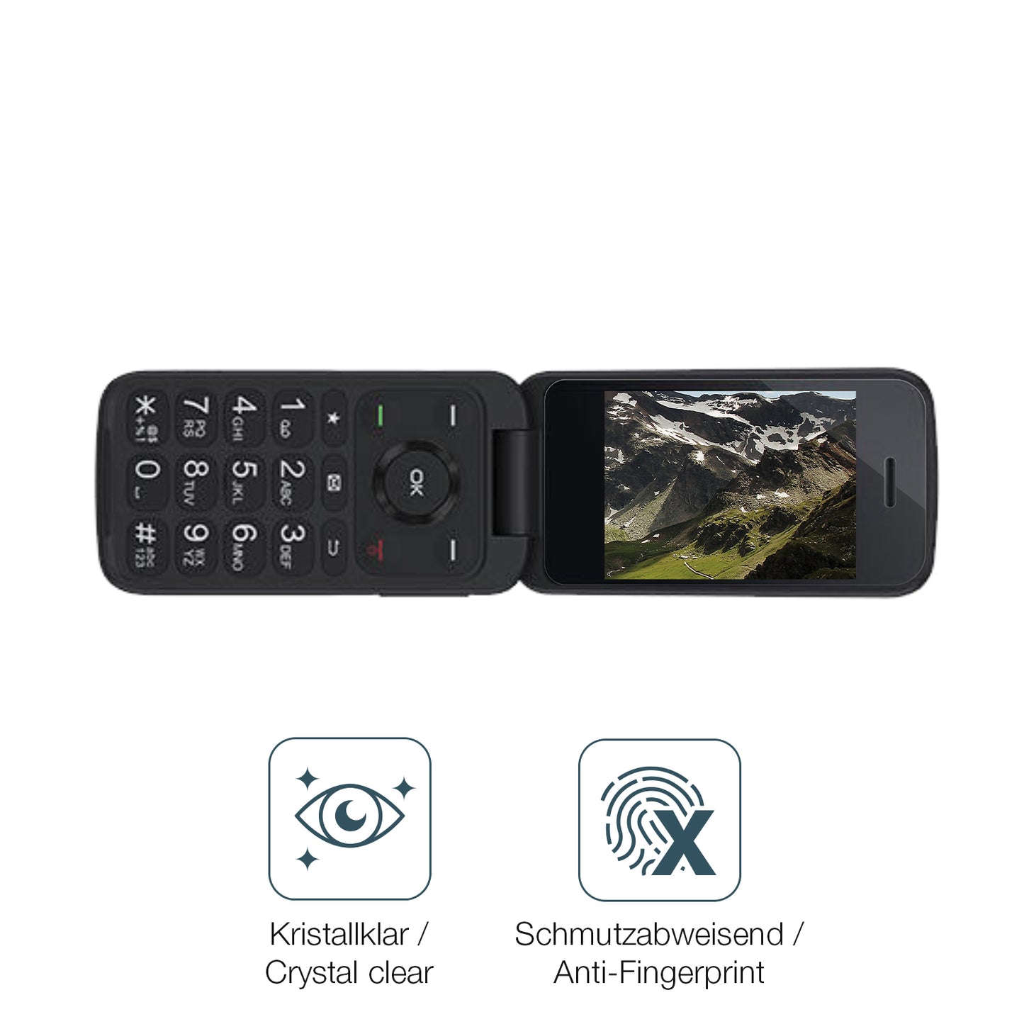 4x Schutzfolie klar für TCL Flip 4 5G Display-Schutzfolie