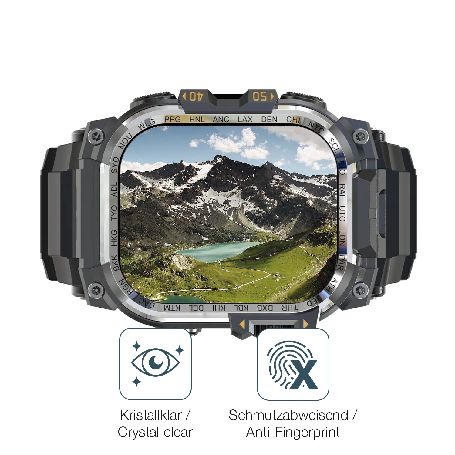 Flexible TPU-Folie passend zugeschnitten für Rollme Hero X, vollständige Abdeckung