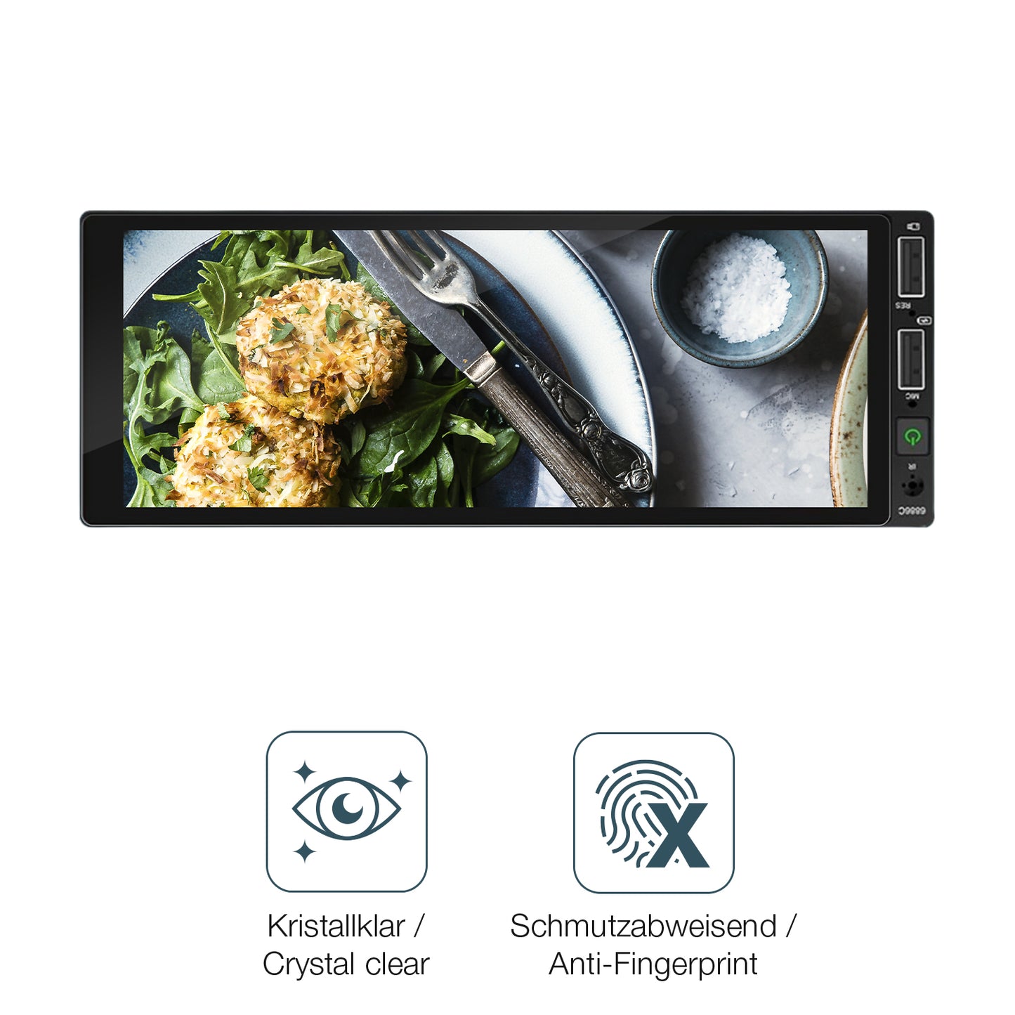 Schutz gegen Kratzer auf dem Hikity Carplay 6.86 Zoll Glas durch Schlüssel oder Ähnliches