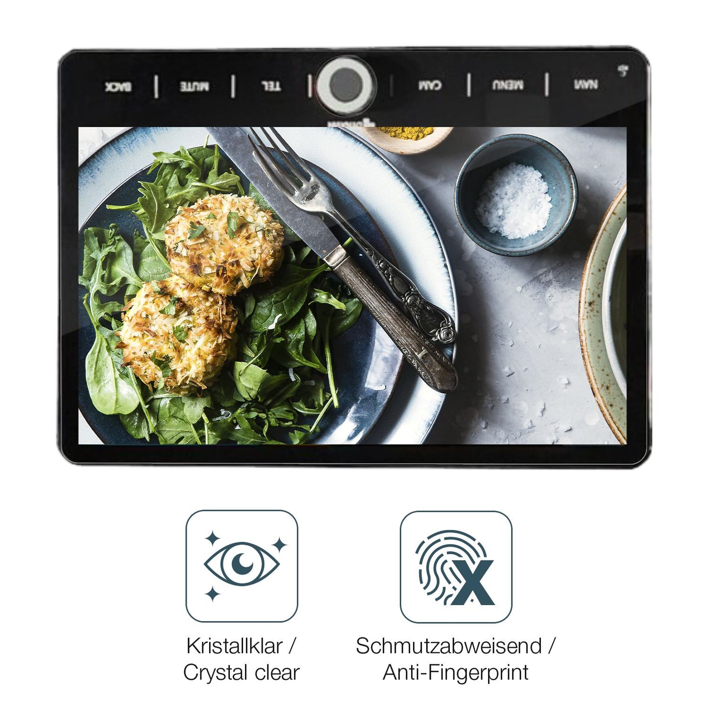 Flexible TPU-Folie passend zugeschnitten für Dynavin D9-DCX, vollständige Abdeckung