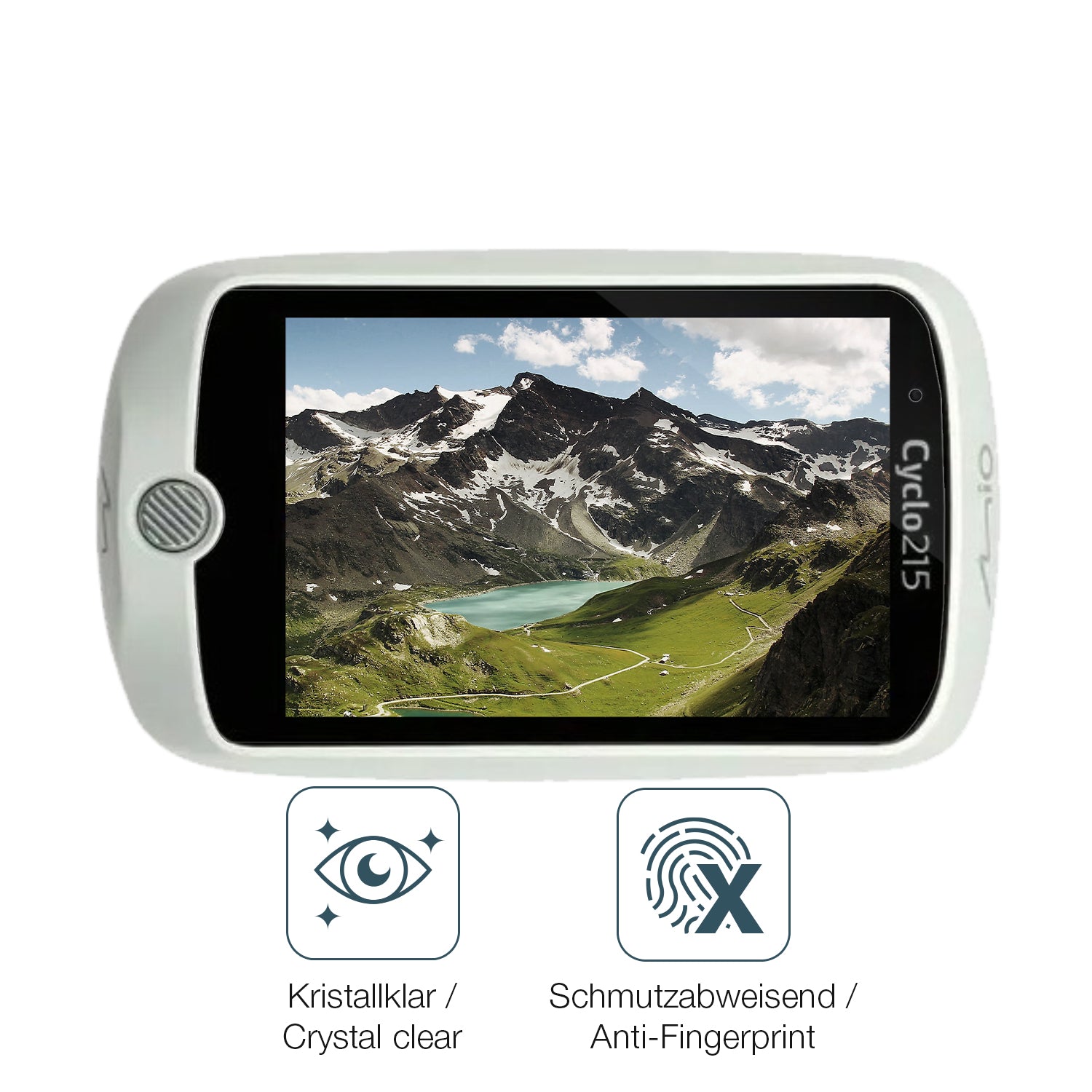 Flexible TPU-Folie passend zugeschnitten für Mio Cyclo 215 HC, vollständige Abdeckung