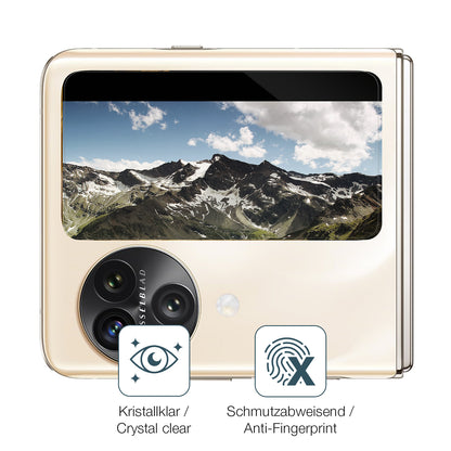 2x 9H Schutzfolie für Oppo Find N3 Flip Aussenseite Panzerfolie