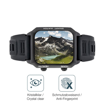 Flexible TPU-Folie passend zugeschnitten für Watchmark Kardiowatch FOCUS, vollständige Abdeckung