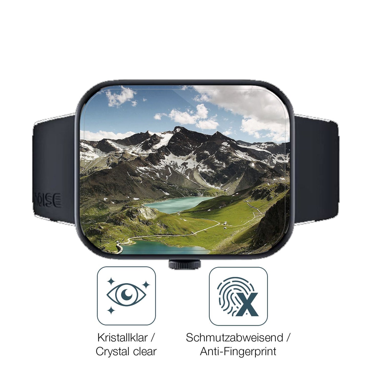 Flexible TPU-Folie passend zugeschnitten für Noise ColorFit Pulse Go Buzz, vollständige Abdeckung