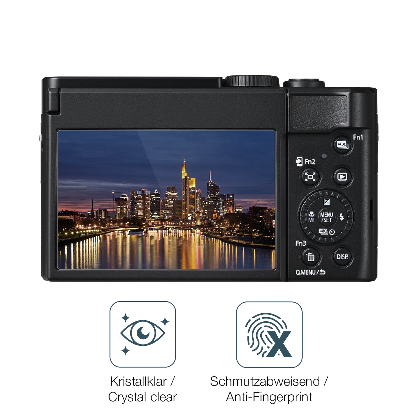 4x Schutzfolie klar für Panasonic Lumix DC-TZ99E Display-Schutzfolie