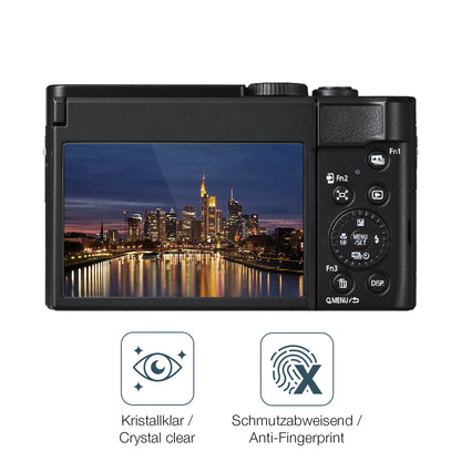 4x Schutzfolie klar für Panasonic Lumix DC-TZ99E Display-Schutzfolie