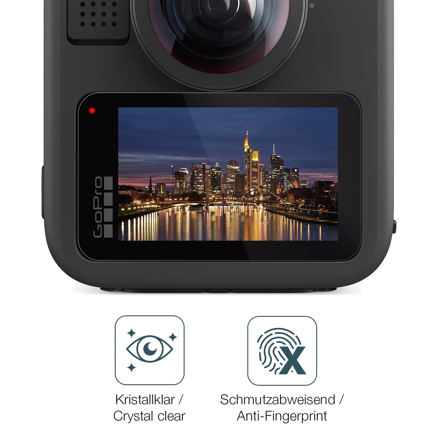 Schutz gegen Kratzer auf dem GoPro Max 2 Glas durch Schlüssel oder Ähnliches