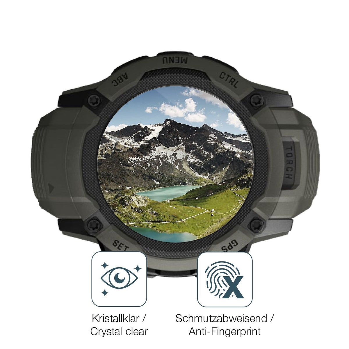 2x Screen Protector for Garmin Instinct 2x Solar Flexible Glass 9H dipos