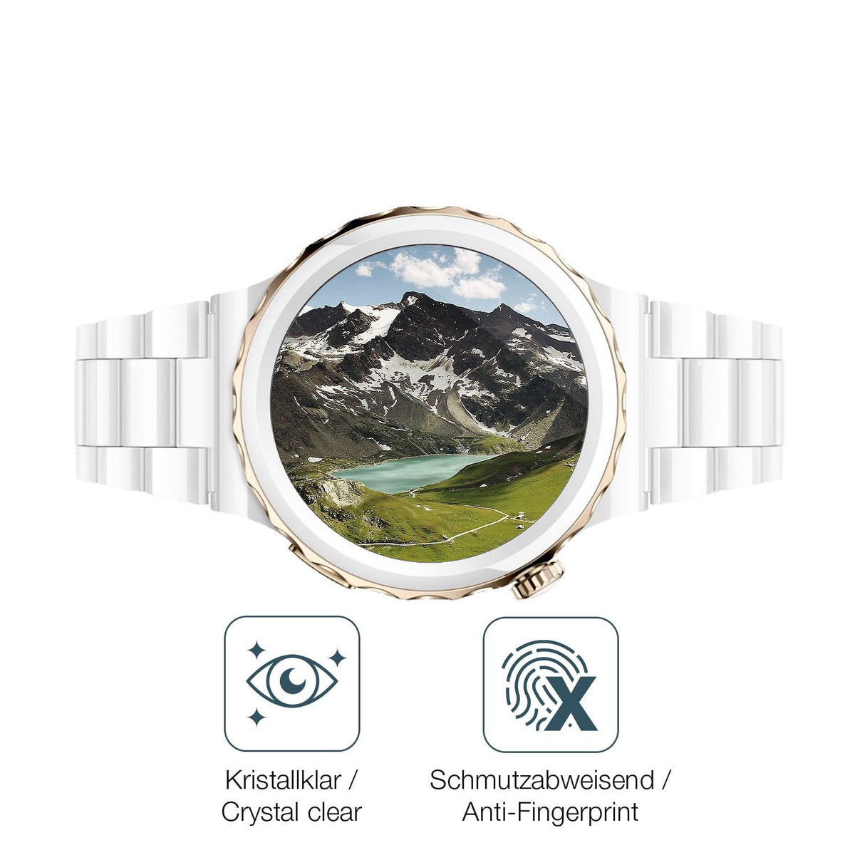 2x Screen Protector for Huawei Watch GT3 Pro Ceramic (43mm) Flexible Glass 9H