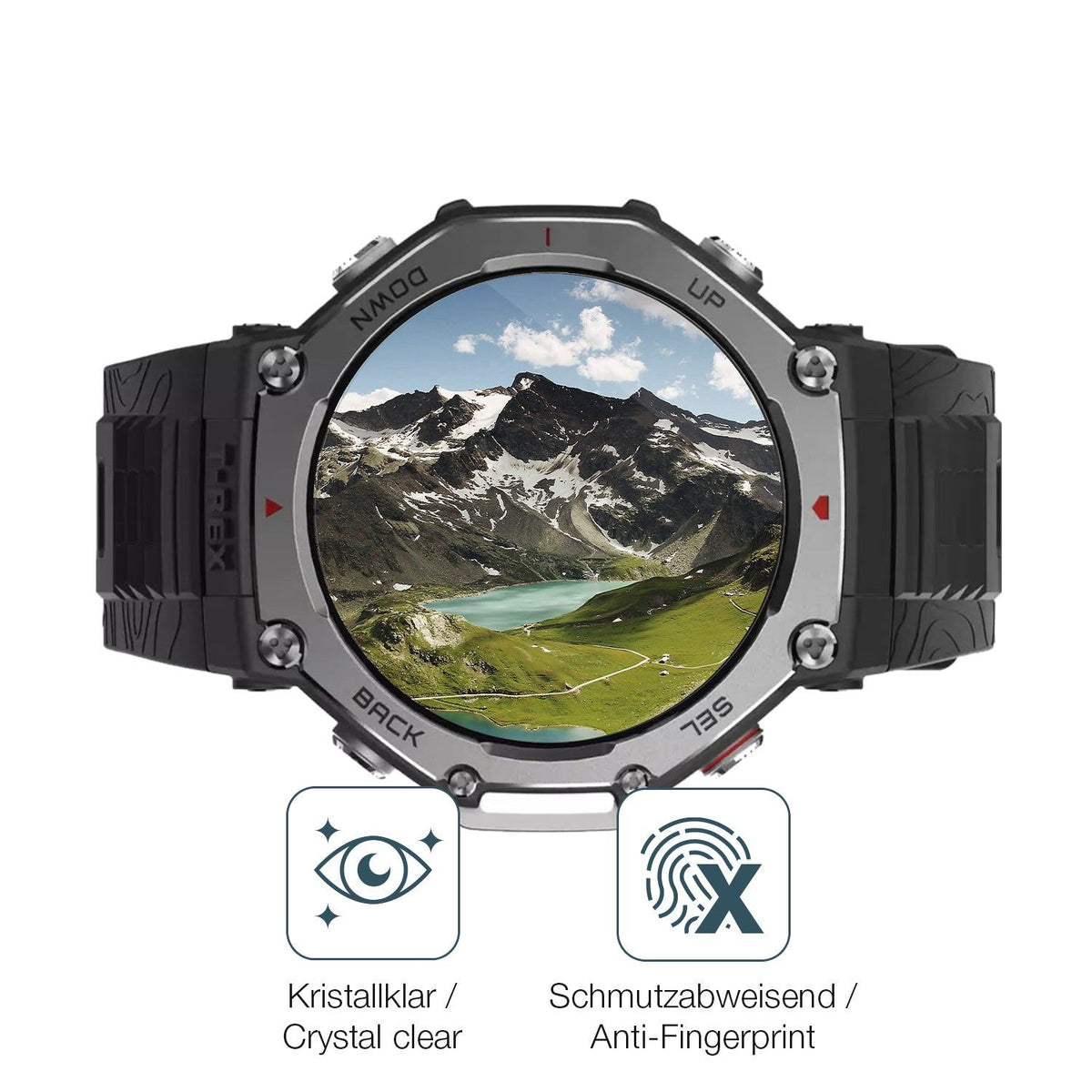2x Screen Protector for Amazfit T-Rex 3 Flexible Glass 9H dipos