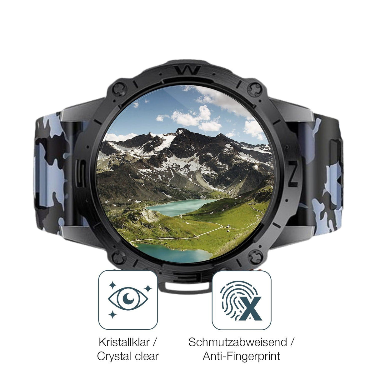 2x Screen Protector for Lige 1.43 Zoll Smartwatch Flexible Glass 9H dipos