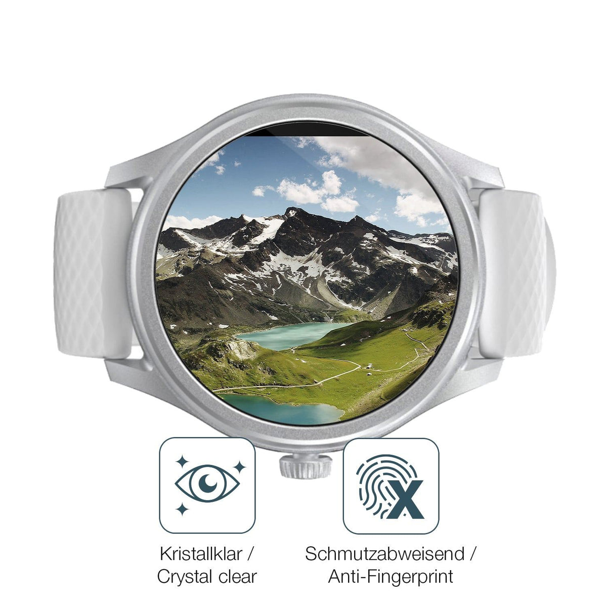 2x Screen Protector for Hama 5010 Smartwatch Flexible Glass 9H dipos